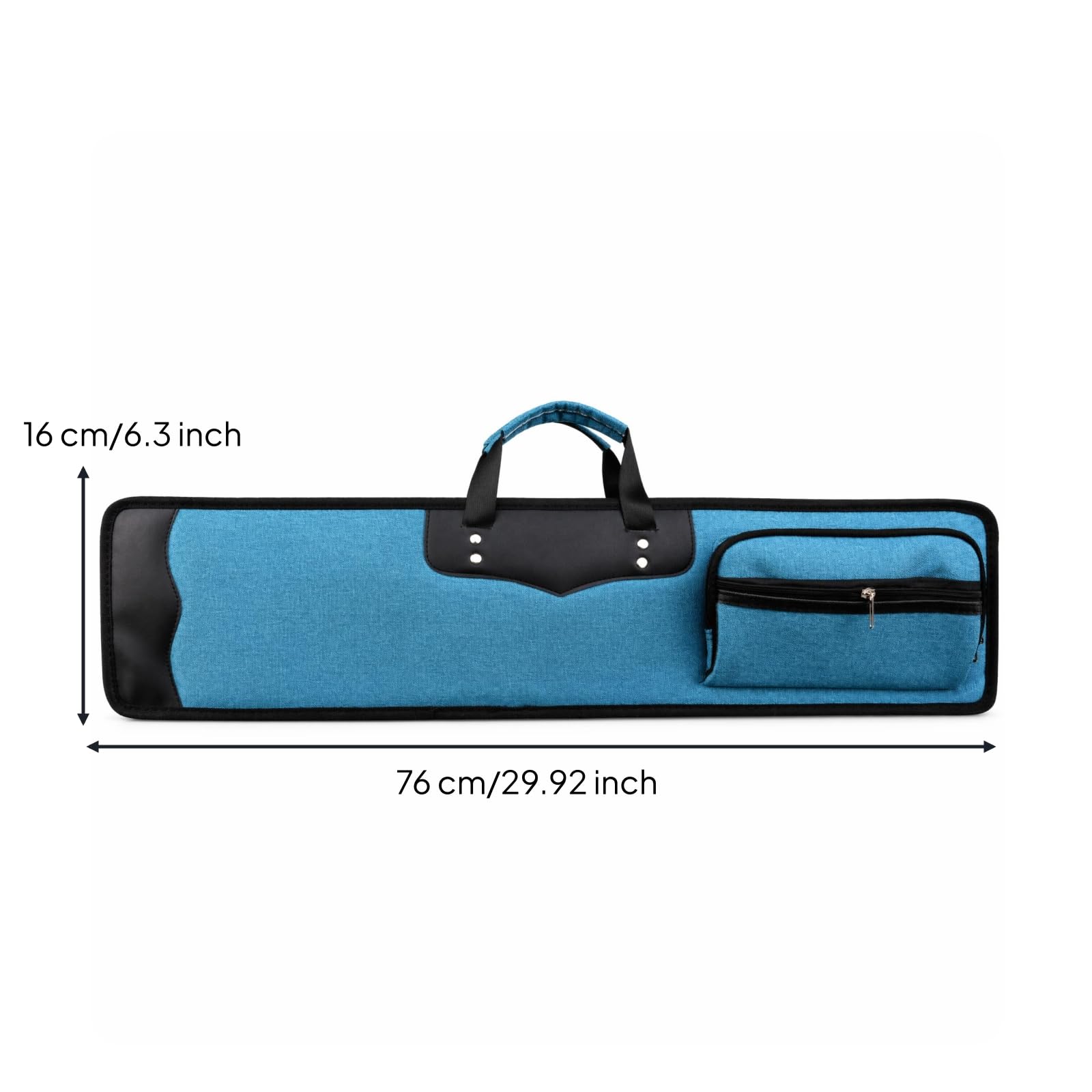 Borsa con Tasca con Cerniera Rigida Custodia Sottile Astuccio per, Studenti di Musica, Array, Blu Opaco