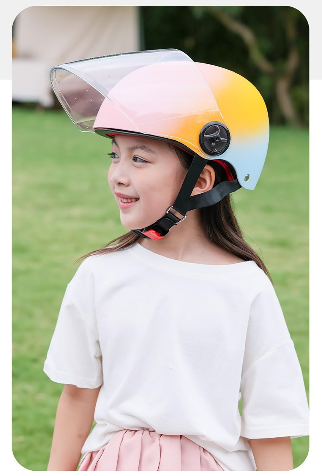 Dziecięcy kask rowerowy dla dzieci, półkask motocyklowy, do skutera, jazdy na rowerze, certyfikat ECE 22.06, kask dziecięcy dla chłopców i dziewcząt w wieku 3-12 lat, 2, 48-55 cm