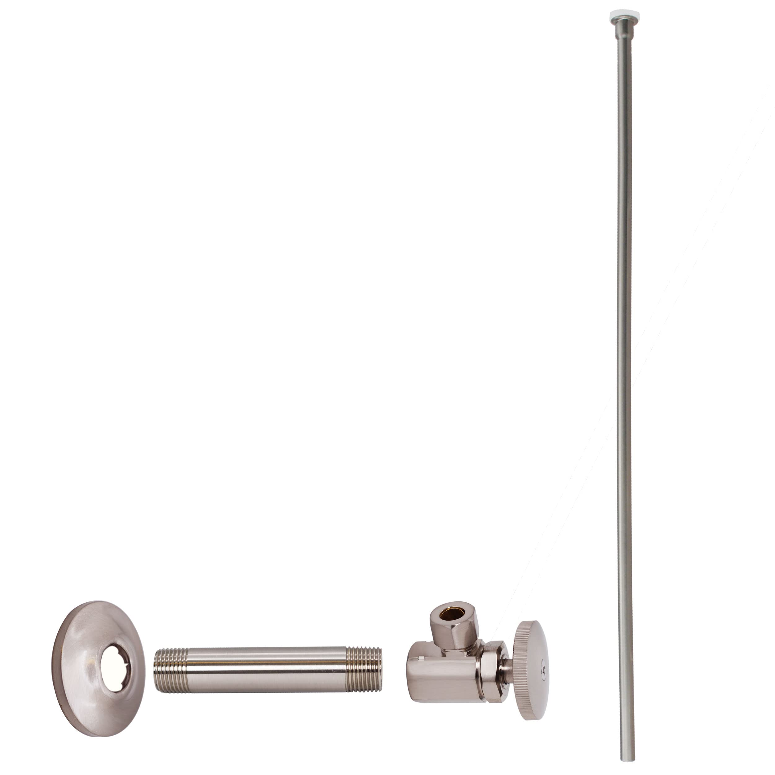 Westbrass d103kfh Toilet Kit – 1/2 en. IPS X 3/8 en. Od X 20 en. Soporte de Cabeza