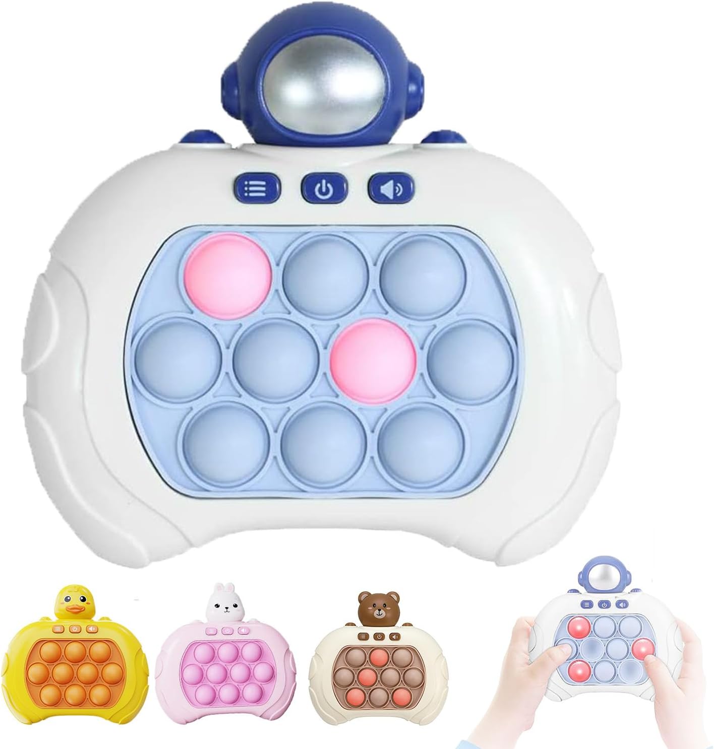 Pocket Game For Kids, Children'S Breakout Speed Push Game Machine Decompression Toy, Pop Fidget Push Game, Quick Push Light Up Pop Game Fidget Toys For Adults And Kids (blue)
