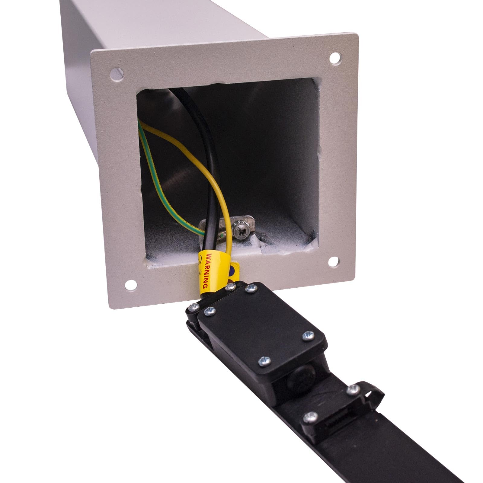 Planetitaly Lampione LED E27 da Giardino con Sensore Movimento Crepuscolare Lampioncino IP44 Luce Garage, Area Parcheggio, Ingresso, Passaggio Pedonale, 44cm Alimentazione 230V (Bianco, Con sensore)