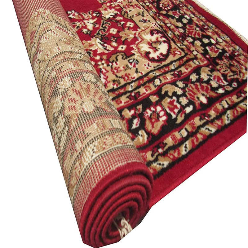Image of Home Decore Acrylic Carpet for Your Living Room & Drawing Room Aywhere in Your Home (150x210 Red Colour)- 5x7 Feet