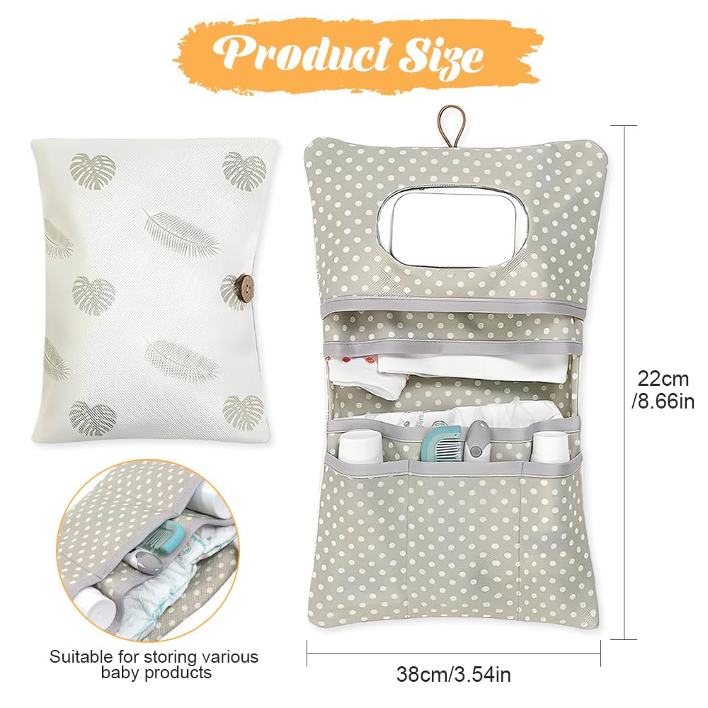 Sac à Couche Lavable,Sac à Couches Bébé Et Trousse de Maquillage 2 en 1,Diaper Bag Nappy,Sacs de Change Maternelle,Organisateur à Langer Pliable,Trousse de Soin Voyagepour Maman en Déplacement