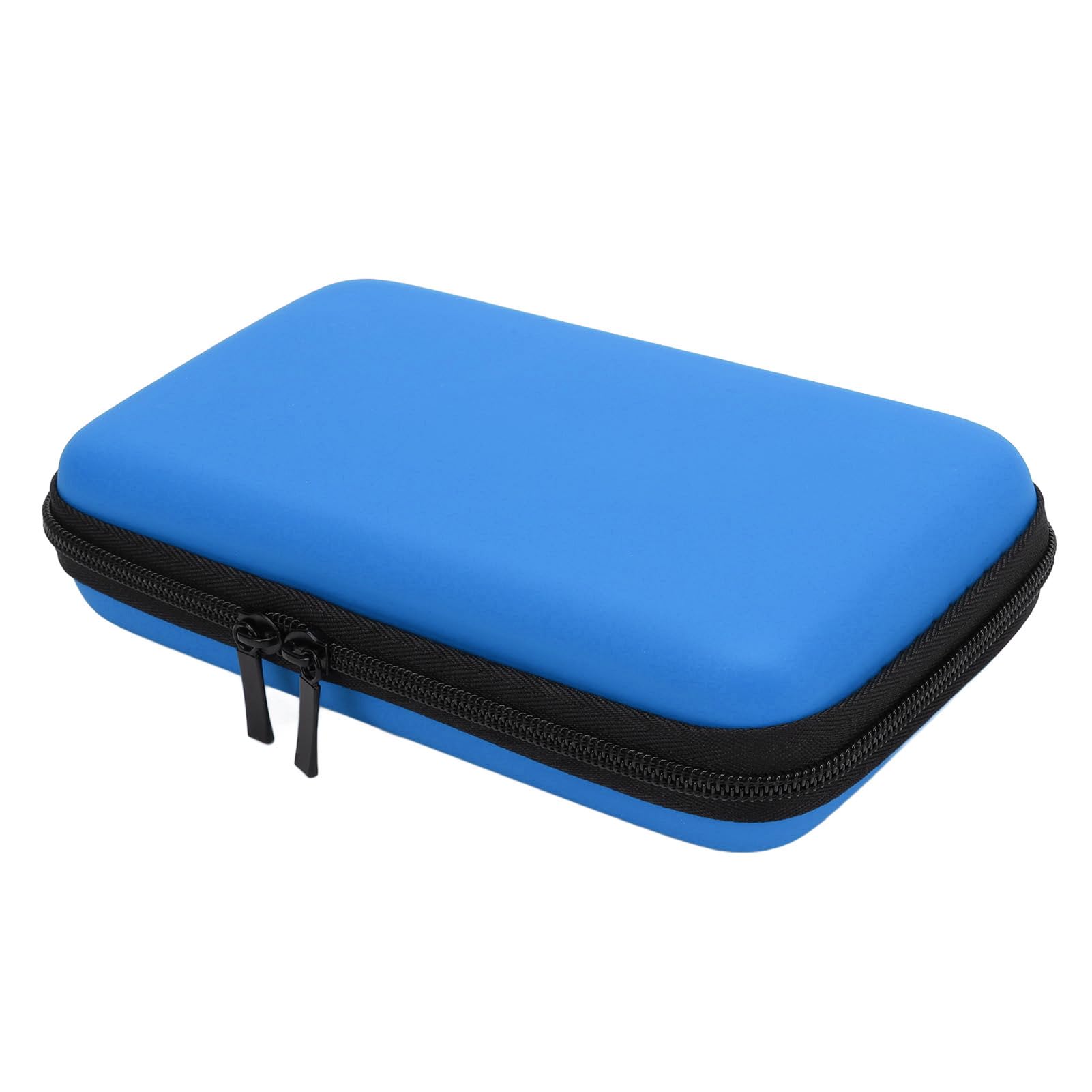 Hard Shell Travel Case with 8 Game Slots & Accessory Storage for 3DS XL/2DS XL/DS Lite/DSi XL Consoles (Black) (Blue)