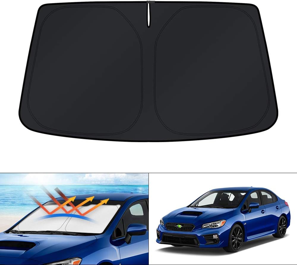 Windshield Sun Shade for 2015-2021 Subaru WRX/STI Accessories Custom Fit Sunshade Sun Visor Protector Foldable Blocks UV Rays Keep Your Car Cooler