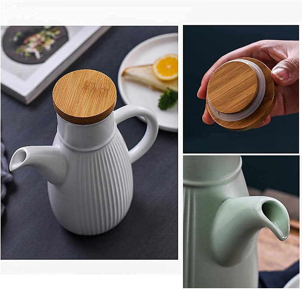 Oil Can Olive or Vinegar Bottle Anti-Leakage Olive Oil Vinegar Dispenser Bottle 750ml Kitchen Cruet Condiment Bottle with Cap Dust Proof and Leak-Proof-Blue