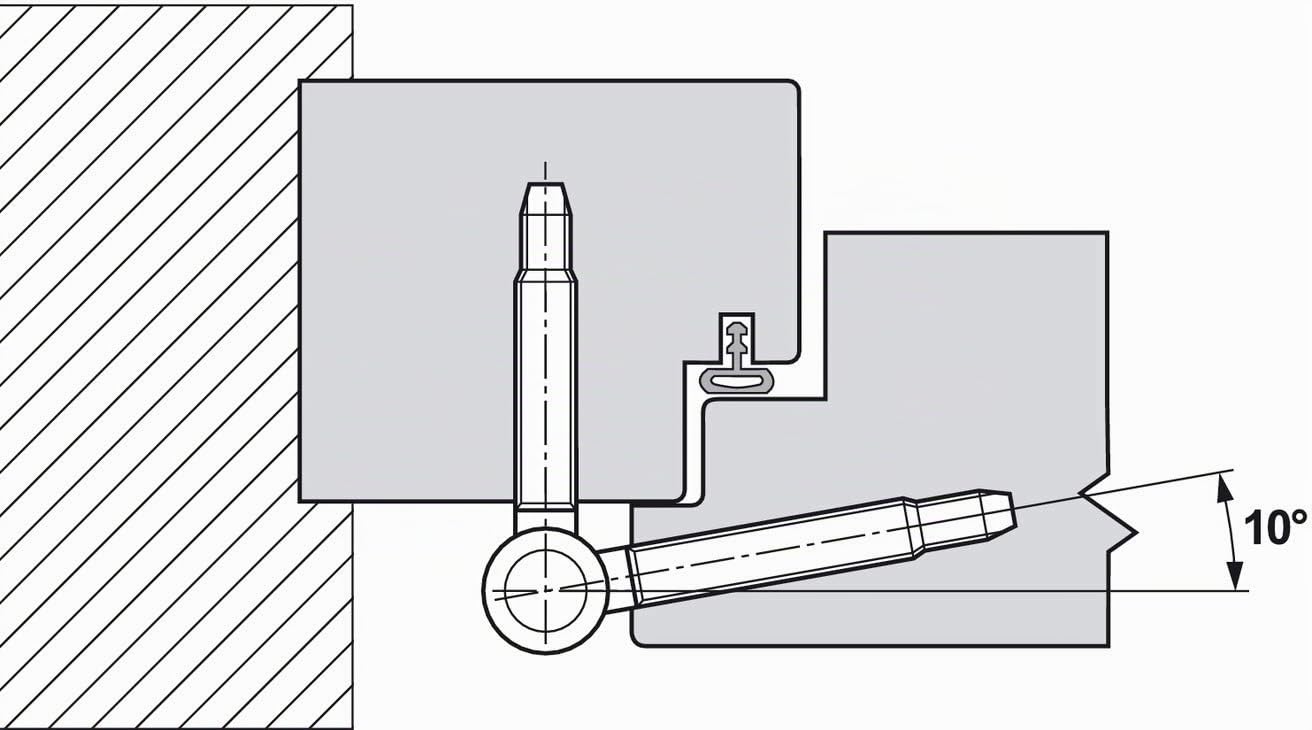 Gedotec Fasce regolabili in 3 DIM, 2 pezzi, ruote ø 20 mm, cerniere porta in legno e porte da camera, in acciaio zincato, 2 pezzi, per porte interne
