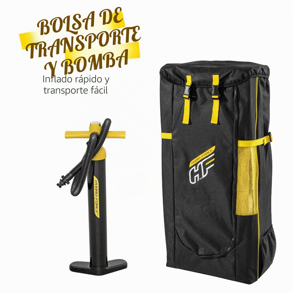 Bestway Hydro-Force Sup, Fastblast Tech Set Stand Up Paddle Board with Hand Pump and Travel Bag, 12 ft 6
