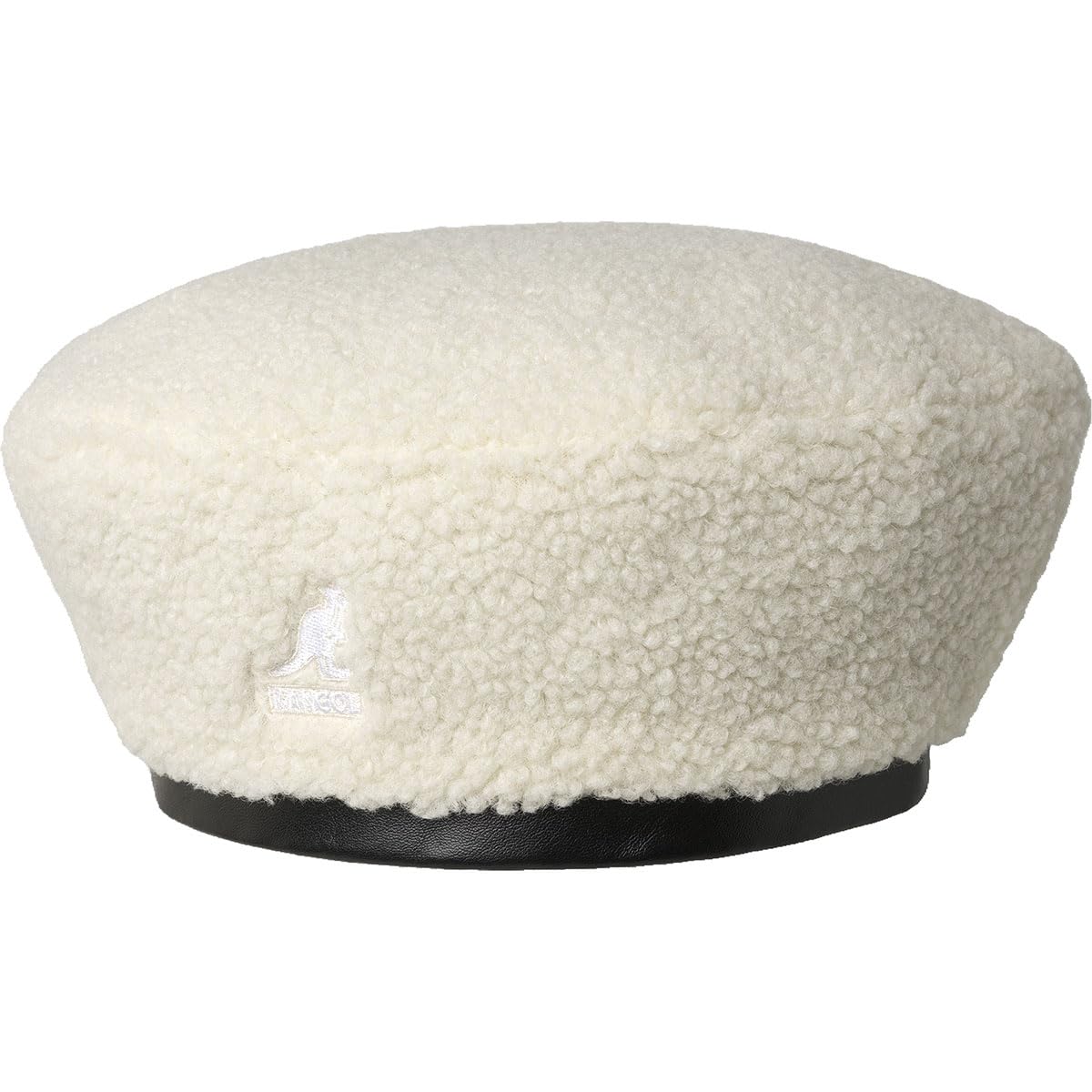 Kangol Nylon Plush Reversible Beret - Off White/Oil Green/L/XL