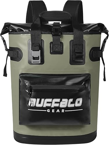 Buffalo Gear Mochila enfriadora de 18 L, 30 L, a prueba de fugas, para camping, enfriador, enfriador, para picnic, playa, senderismo, parque, pesca
