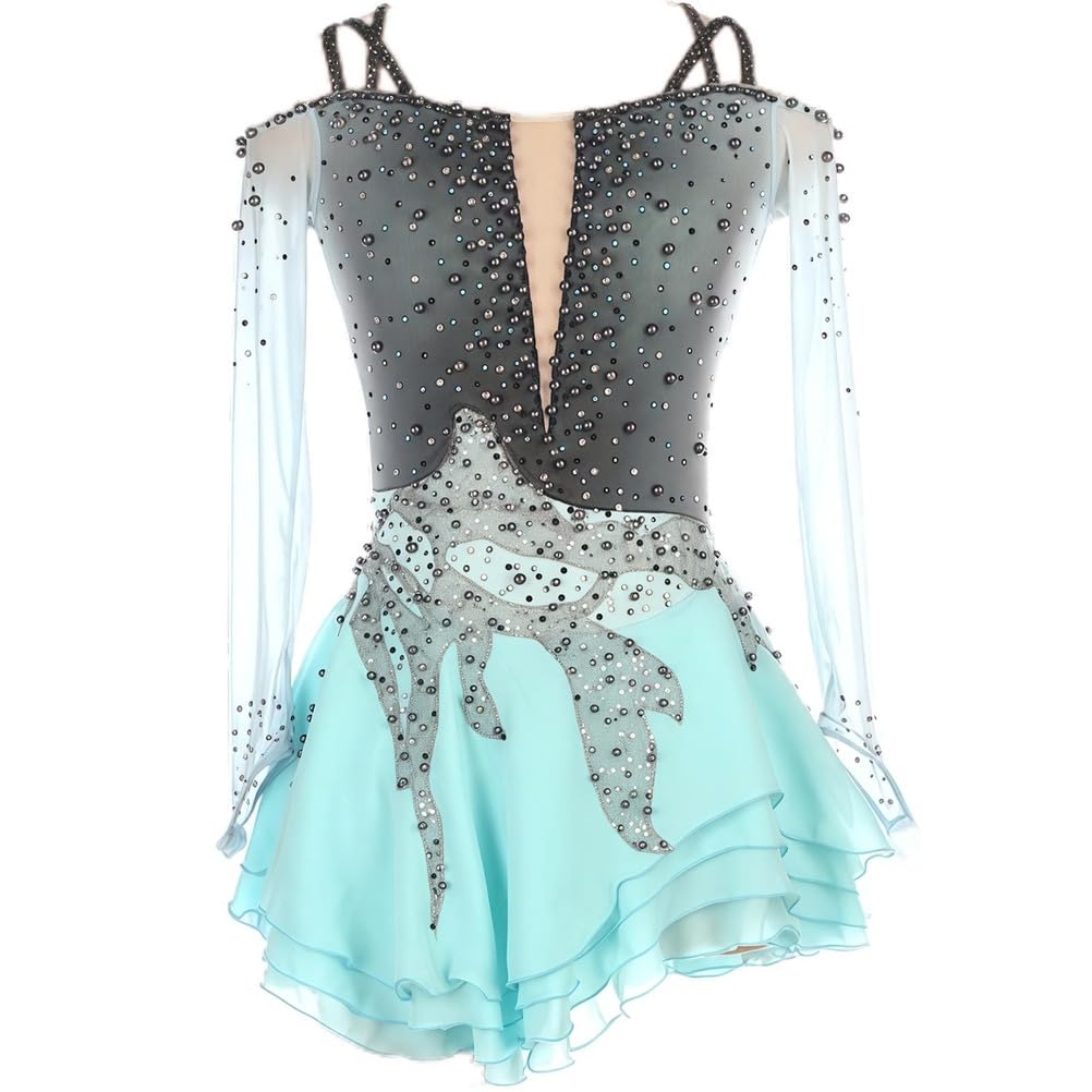 Uniforme De CompeticióN De Patinaje sobre Hielo, Ropa De Patinaje ArtíStico para Adultos, Ropa De Patinaje para NiñAs Y NiñOs, Uniforme De CompeticióN