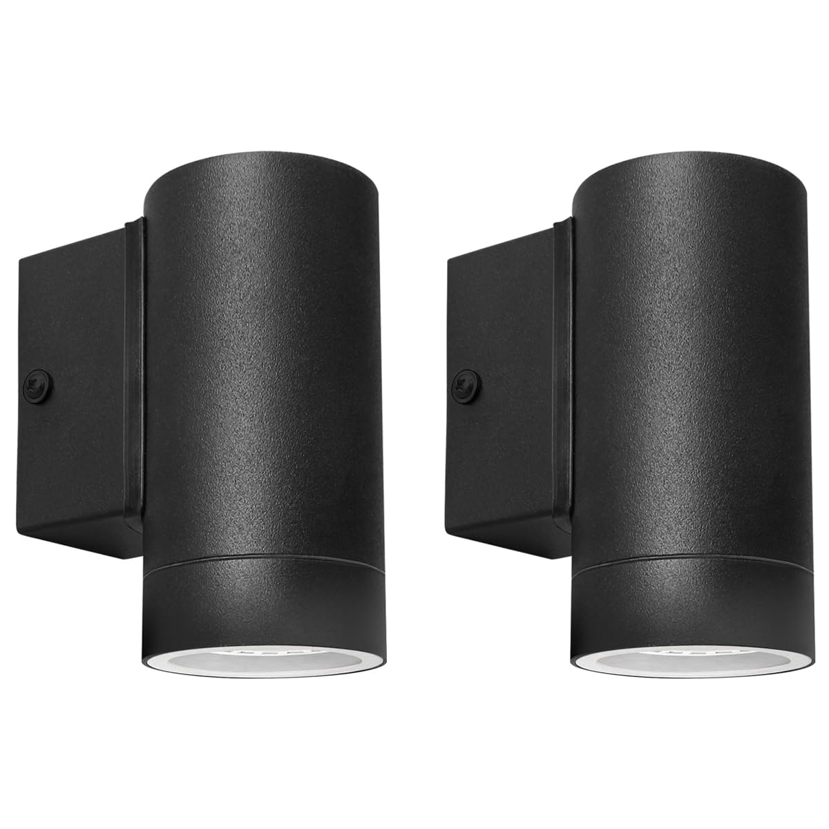 2 X Black Stainless Steel Single Outdoor Wall Light IP65 Down Wall Light Matt Black ZLC018B