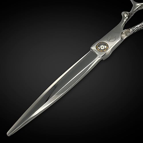 Miniatura 8 de Meister - Tijeras de corte de pelo de 5.75 pulgadas, utilizadas por profesionales, construcción de acero japonés VG10 de alta calidad, ligeras