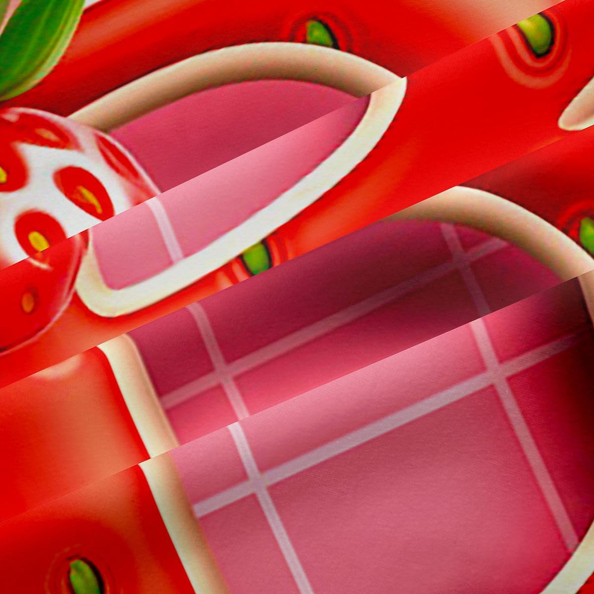 Homemissing Trattamenti per finestre con fragole 3D, 2 pannelli L 132 x L 90 tende oscuranti fragole rosse personalizzate lettera B decorazione della stanza tende floreali carine per camera da letto