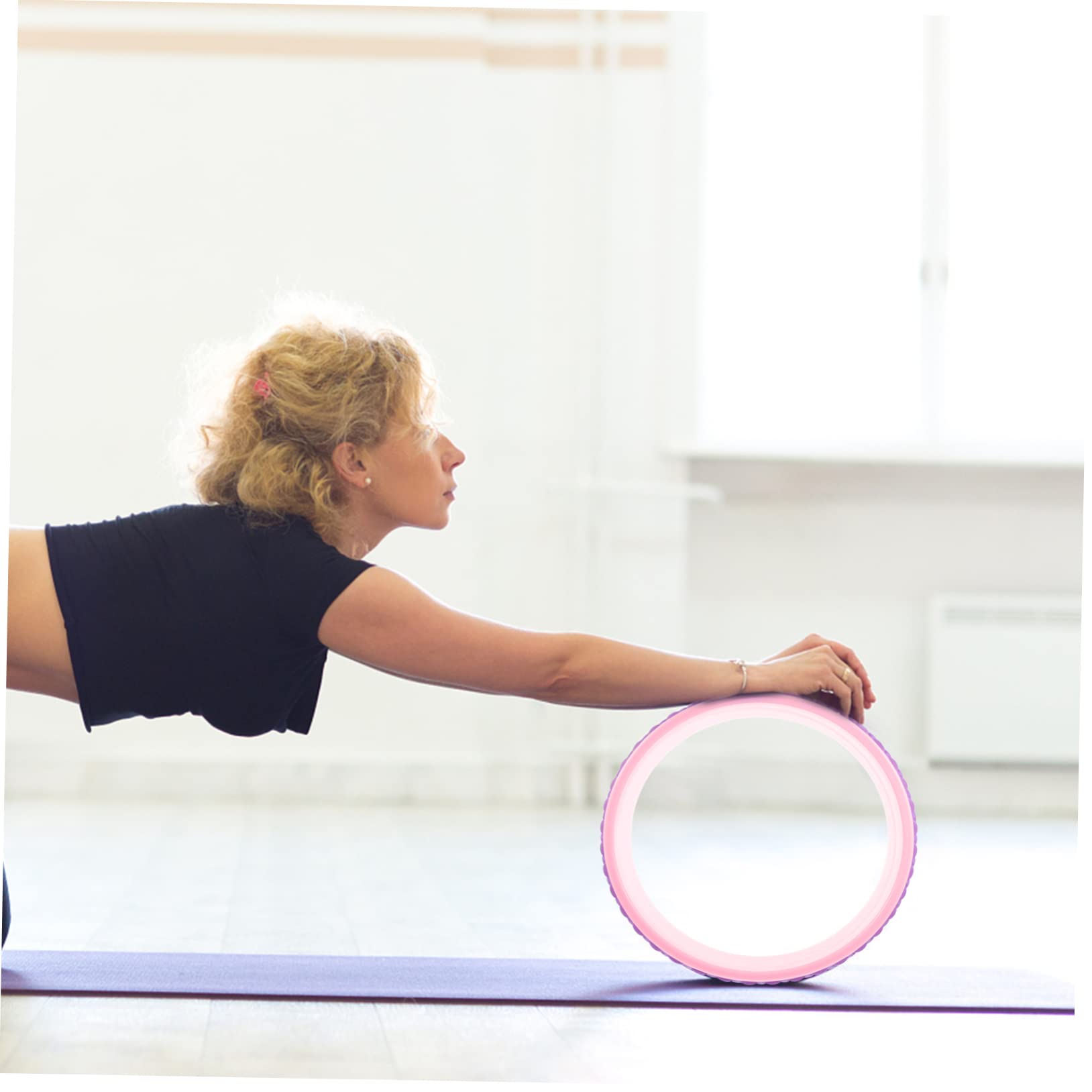YARNOW 1pezzi Ruota Per Yoga Rullo Per Flessioni Della Schiena Strumento Per Massaggio Sportivo e Pilates