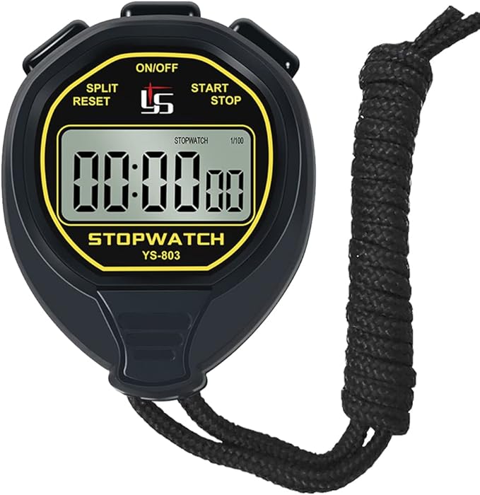 FCXJTU Digital Waterproof Stopwatch, No Bells, No Whistles, Simple