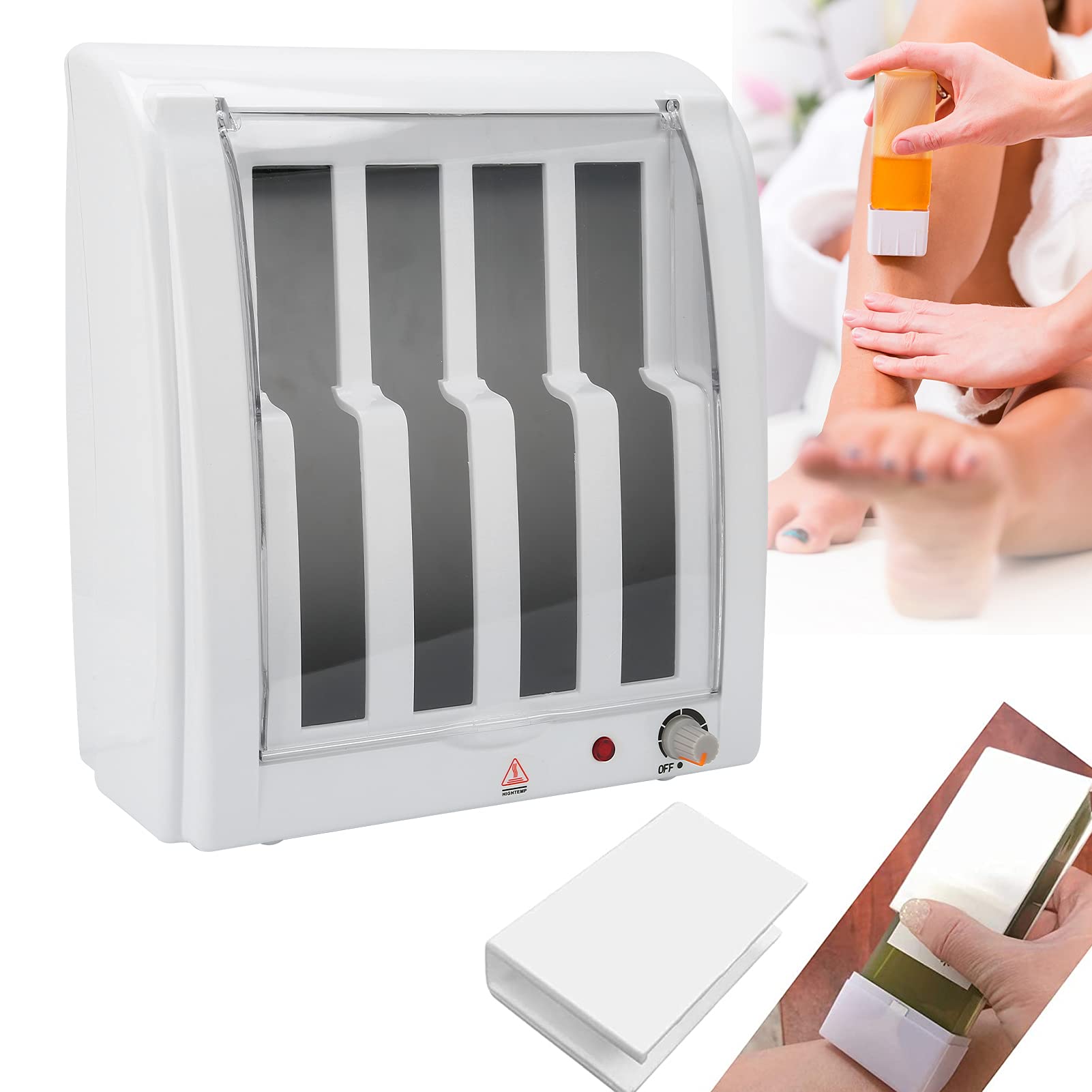 Calentador de Cera Eléctrico Profesional, Calentador de Cera para Depilación de Calentamiento Rápido con Material ABS de Primera Calidad para Uso Doméstico y de ((sin) enchufe europeo