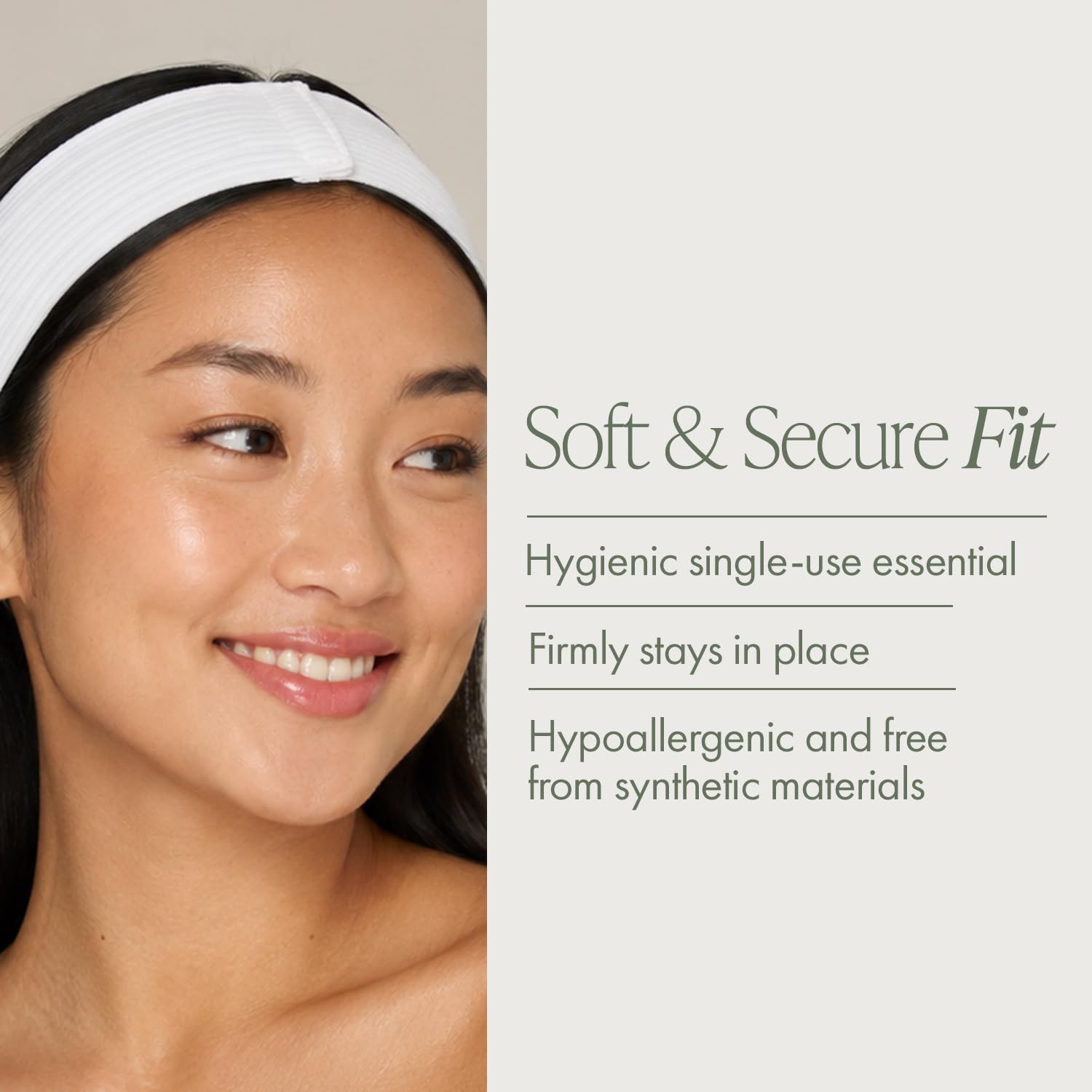 Intrinsics Disposable Cotton Spa Headbands with Velcro, 48 Count
