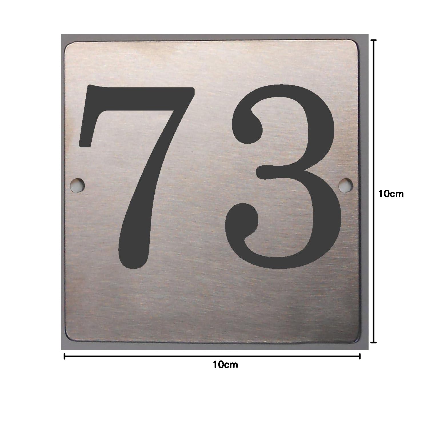 Targa Numero Civico Personalizzata In Acciaio Inox – Guizzo Creart, Design Moderno, 10x10 Cm, Resistente Per Esterno