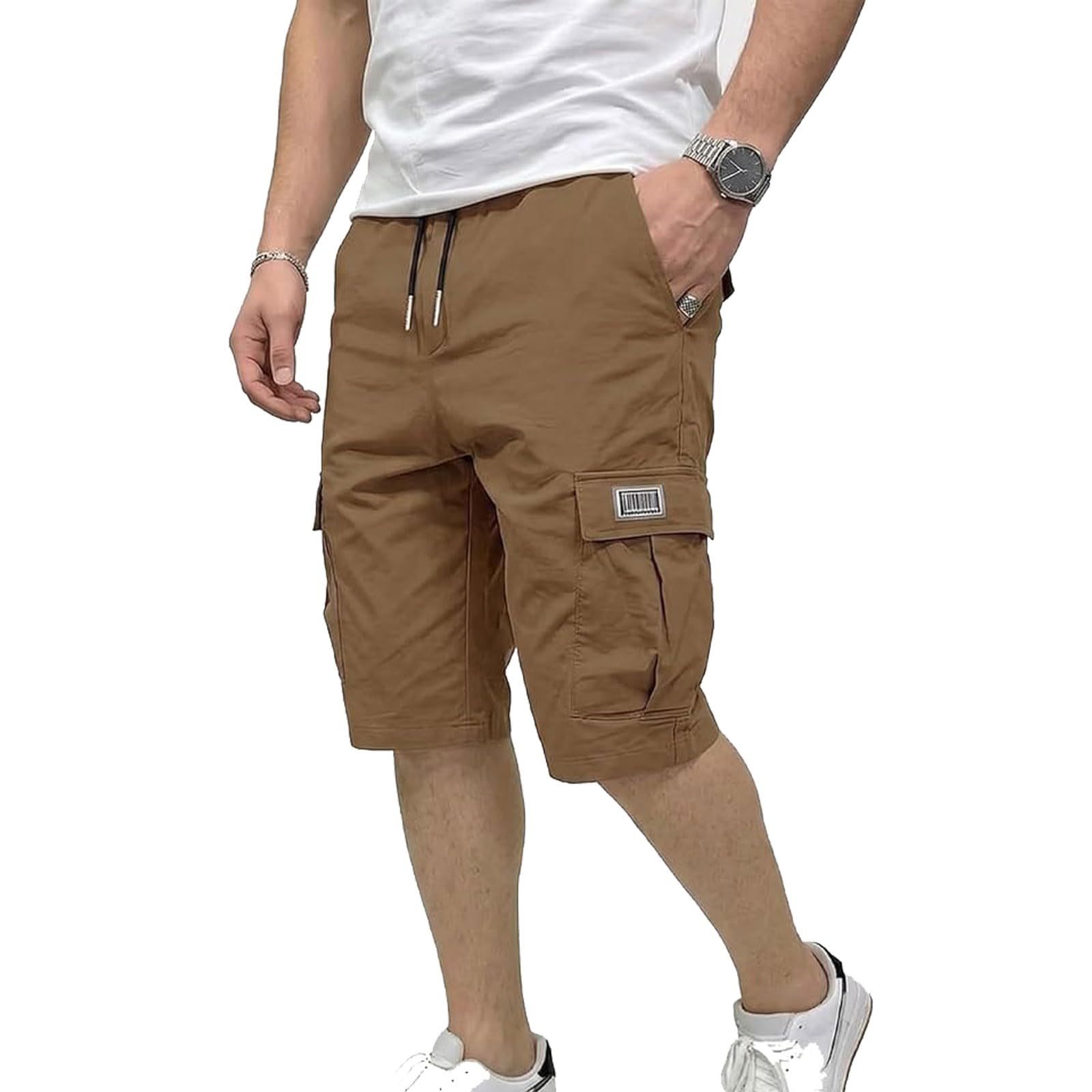 Men's Sport Cargo Shorts - 2026 New Men’s Casual Tactical Style Drawstring Stretch Cargo Shorts — view 8