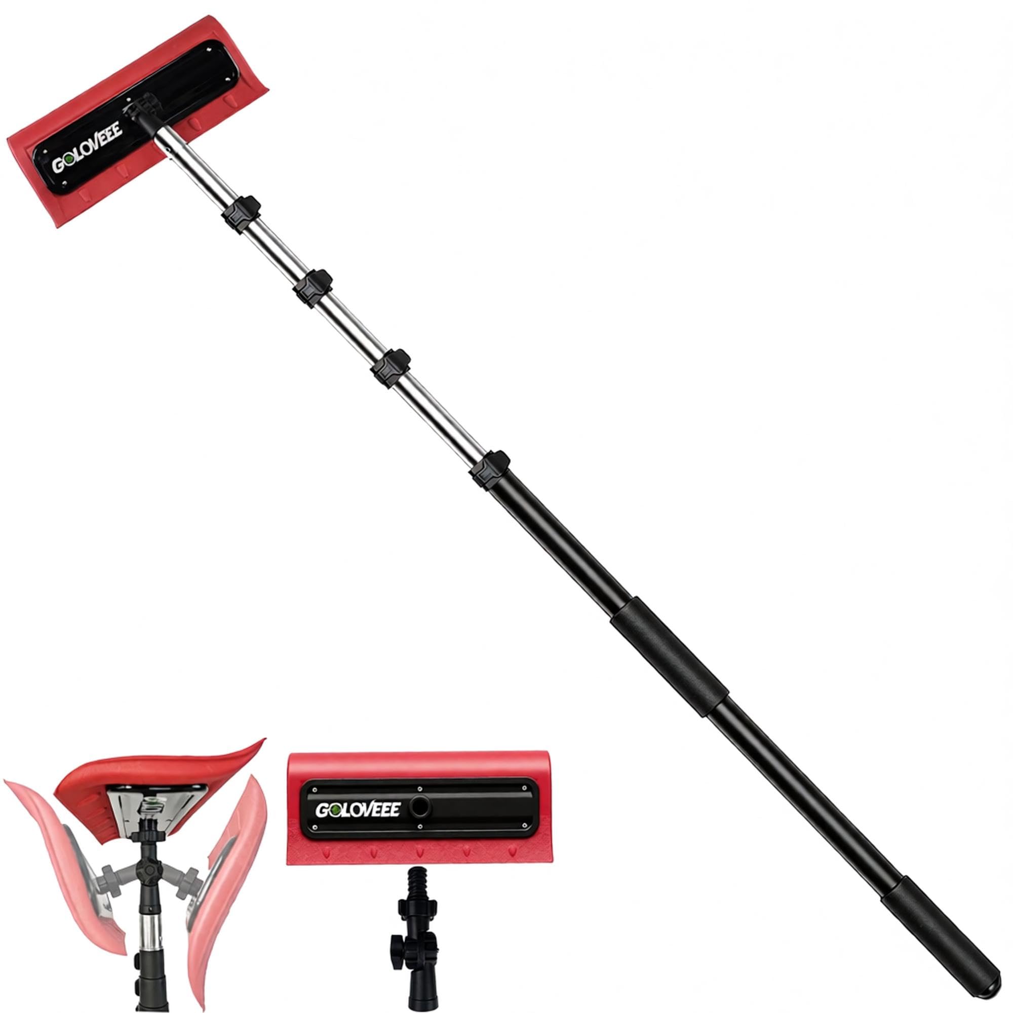 Telescoping Roof Rake for Snow Removal, 20FT Extendable Snow Rake, EVA Head