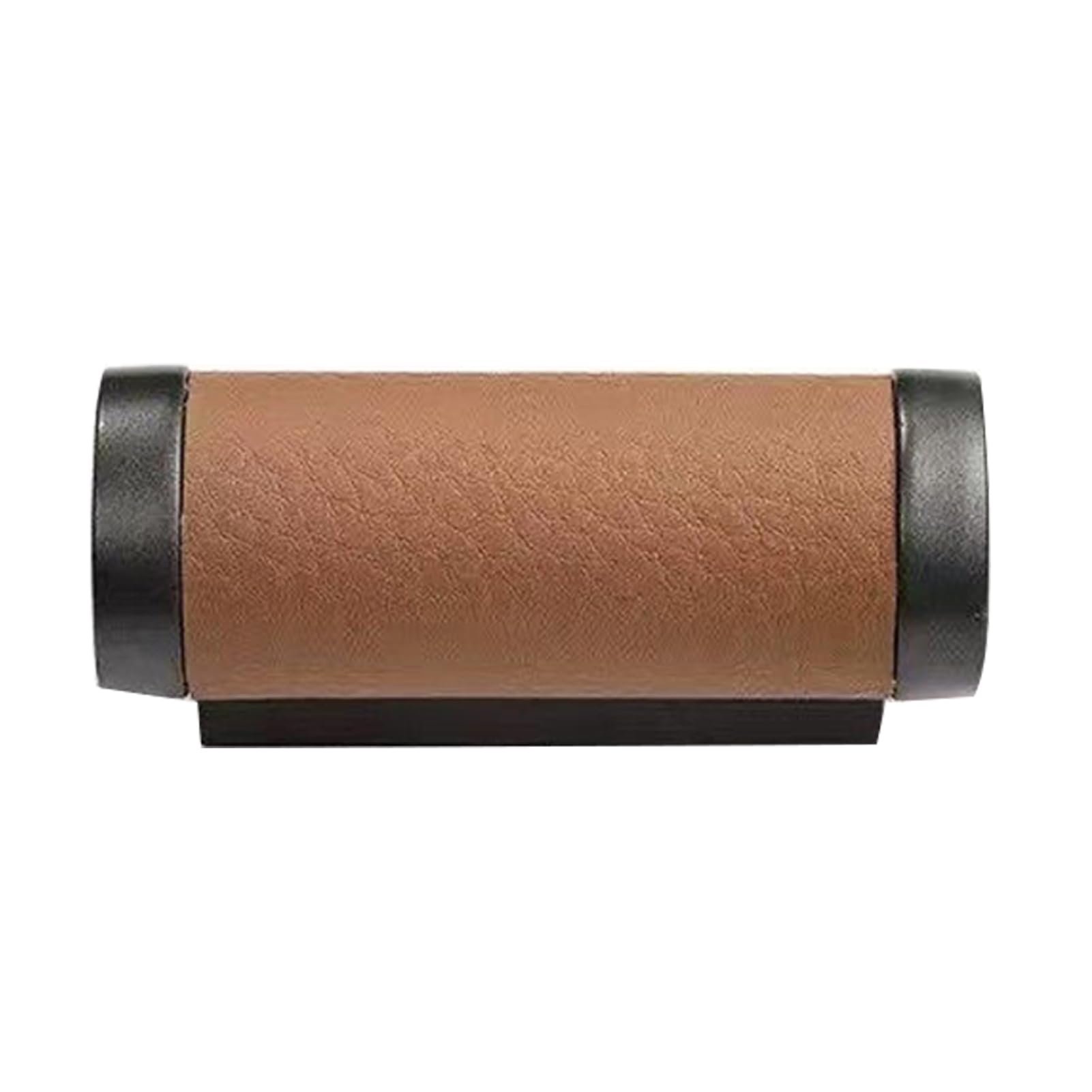 DSWZLQDXB Cabinet Pulls Aluminium Alloy+Leather Cabinet Knobs Country Style Handle for Dresser,Drawer Door Kitchen Hardware Home Door Levers Striped (Brown,Hole spacing 32mm)