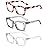 REAVEE 3 Pack Oprah Style Reading Glasses for Women Blue Light Blocking, Oversized Cute Square Computer Readers with Spring Hinge 3.0