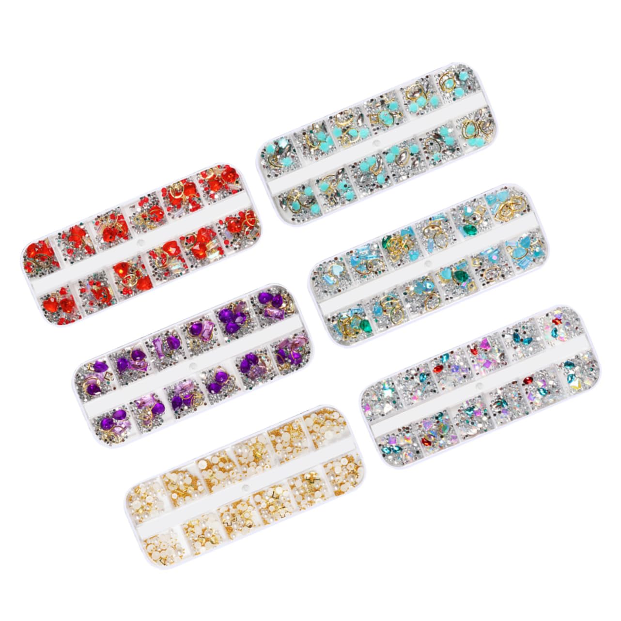 FOMIYES 5Pcs Nail Beauty Accessories DIY Manicure Decor with Pearls and Rhinestones Creative Nail Art Supplies for Women for Home Professional Use