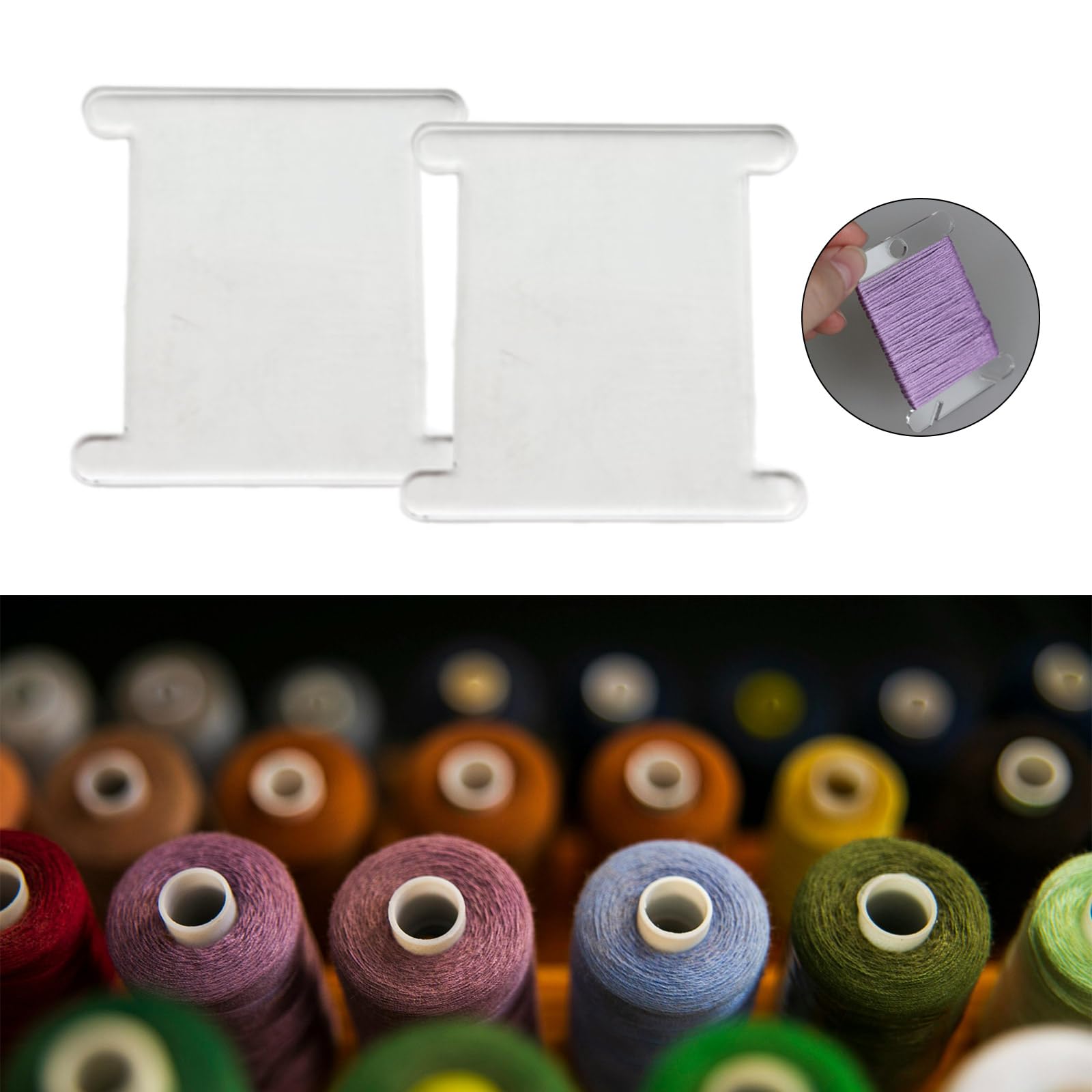 2/4Pcs Acrylics Thread Bobbins Acrylics Thread Bobbins Embroidery Thread Spool Bobbins Thread Winders Thread Spool
