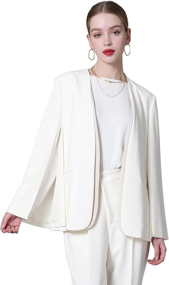 PINKY&DIANNE ケープジャケット ブラック タグ付き PINKY&DIANNE - ケープジャケット（ブラック）トリアセテート素材