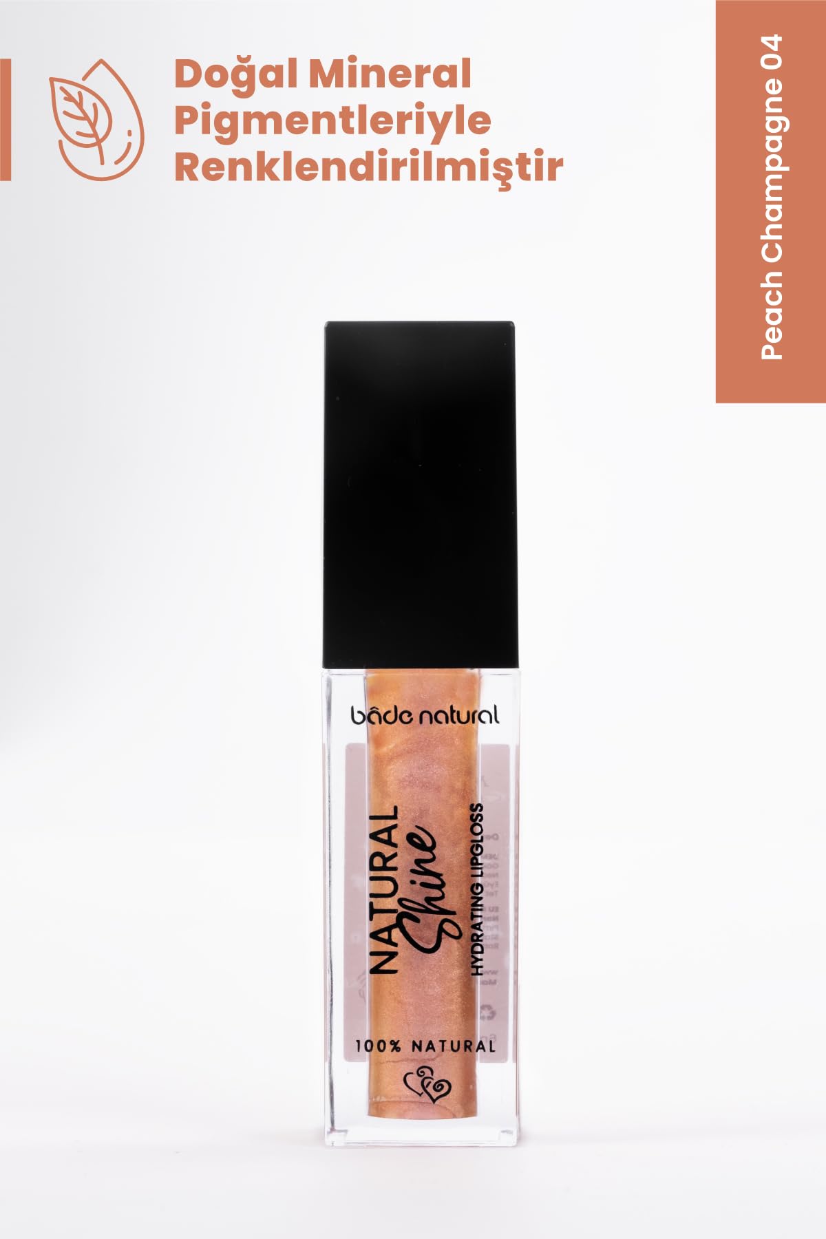 Bade Natural Nemlendirici Lipgloss Peach Champagne 04 Parlatıcı
