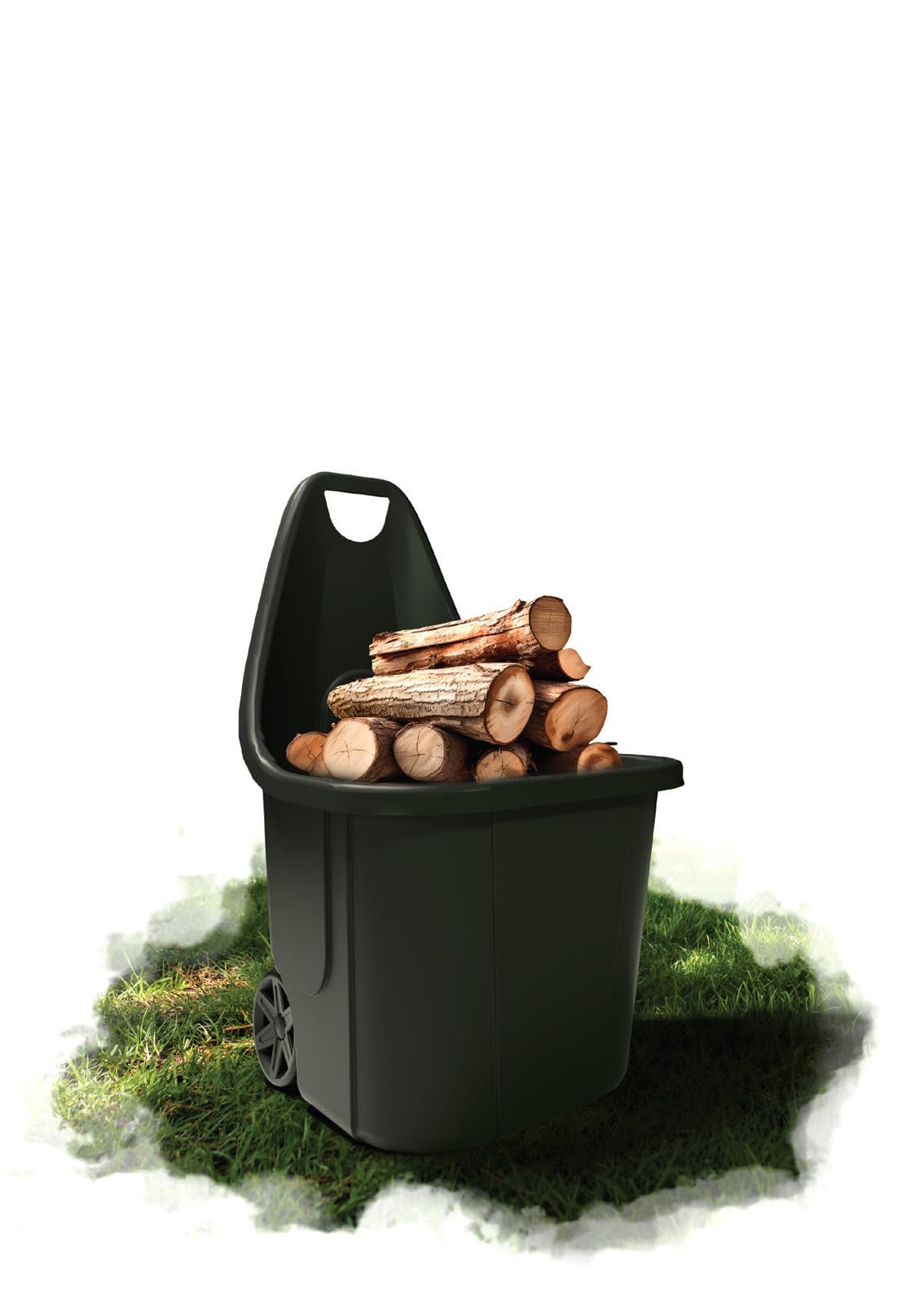 Schubkarre Gartenkarre 60L kann bis zu 40kg tragen. Gartenwagen aus Kunststoff 84x60x50 cm (Schwarz)