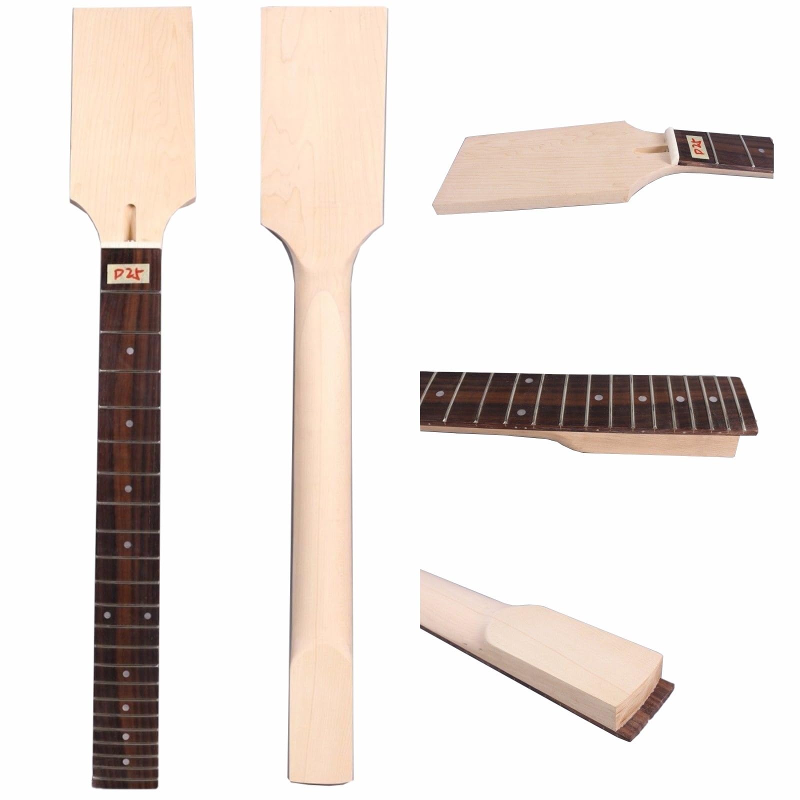 1X Manico For Chitarra Elettrica A 12 Corde In Acero 22 Tasti 24,75 Pollici Tastiera In Palissandro Testa Paddle # D2