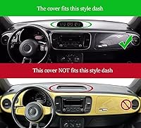 Vista 3 de Yiz Funda para Tablero de Instrumentos de Automóvil con Alfombrilla para VW Volkswagen Beetle con Medidor (Negro) J180