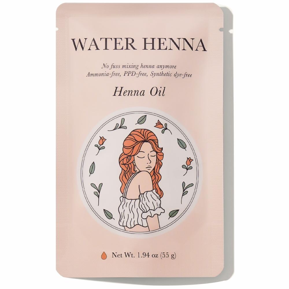 Korean Henna Hair Dye 1 Set - Quick and Easy Application, PPD-free, Synthetic dye-free liquid Formula, Hair Color Made in Korea (Henna)