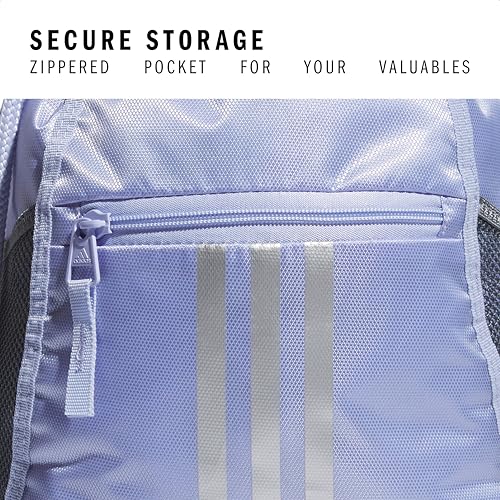 Image of adidas Alliance Sackpack - Drawstring Backpack for Sports, Small Gym, Violet Tone Purple /Silver Metallic /2, One Size, Alliance Sackpack - Drawstring Backpack Small Bag for Men and Women
