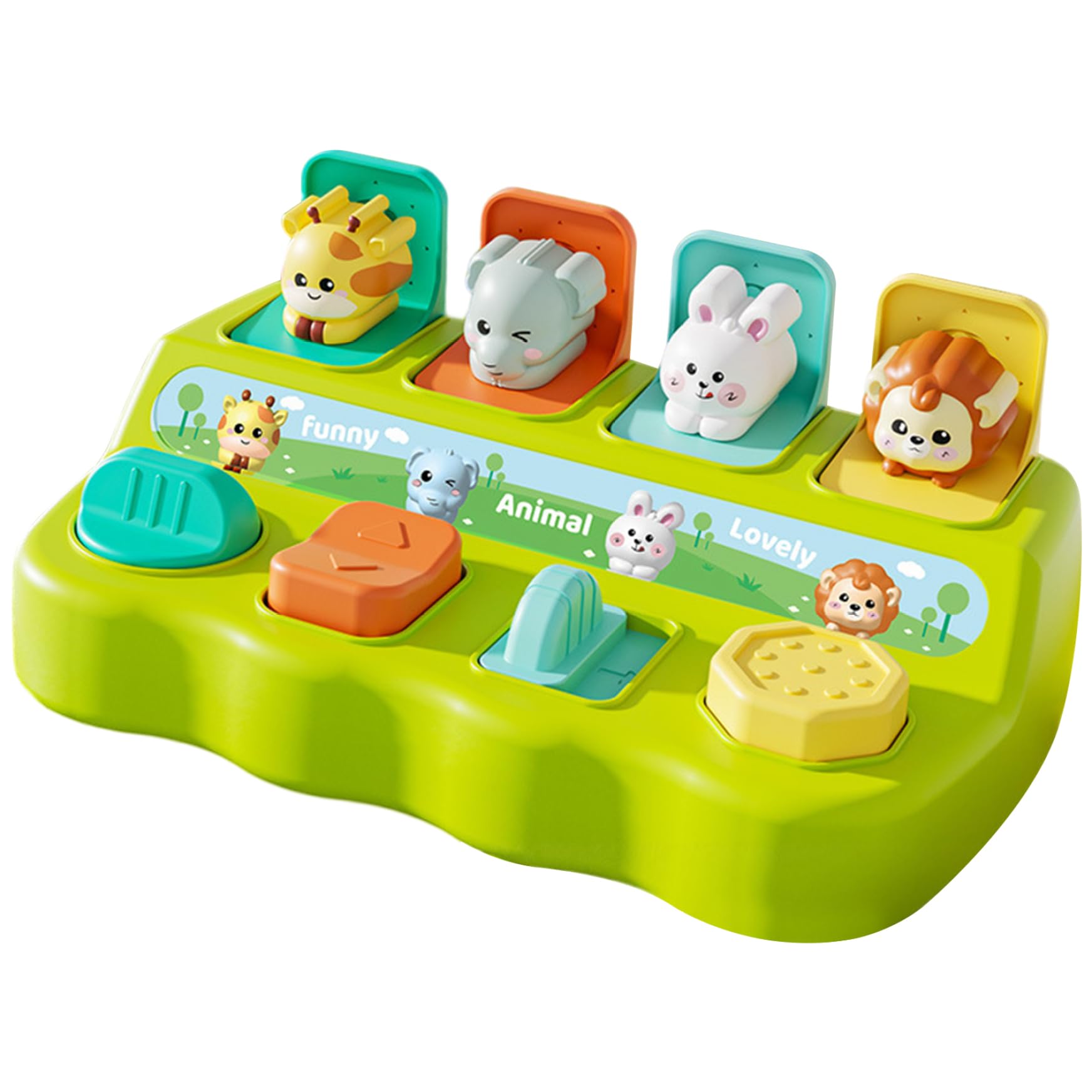 Ngbbby Pop-Up Toy, Hide & Peek Animal 6-12 Month Toys, Logical Fun Play Sensory Toys for Baby Girls & Boys, Pop-Up for Babies 6-12 Months