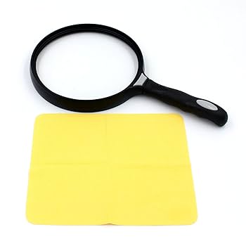 Amazon.co.jp: JomMart 大型ルーペ 130mm 丸型 虫眼鏡 クロス付