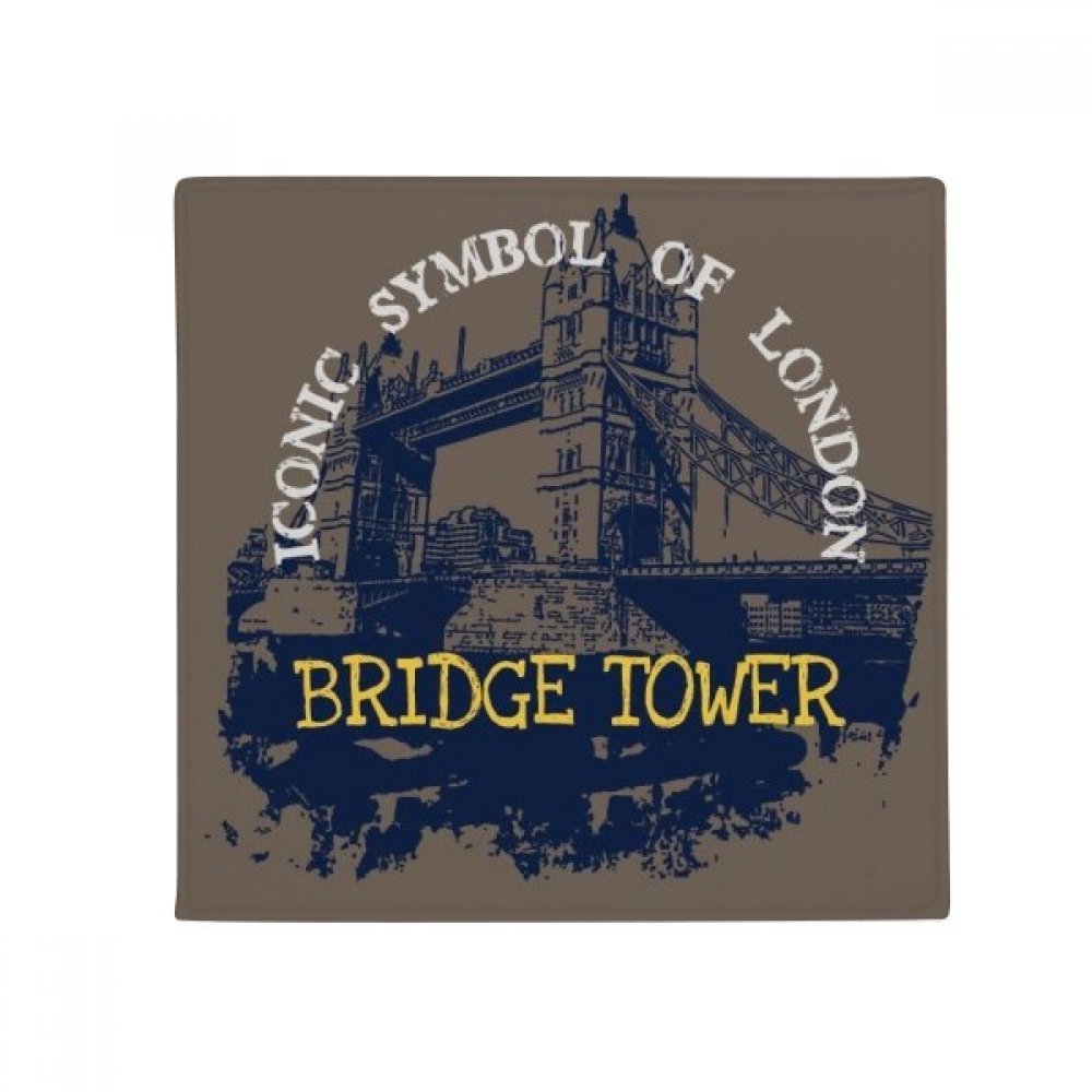 Tapis Royaume-Uni Londres Tower Bridge : idée cadeau originale 80x80cm