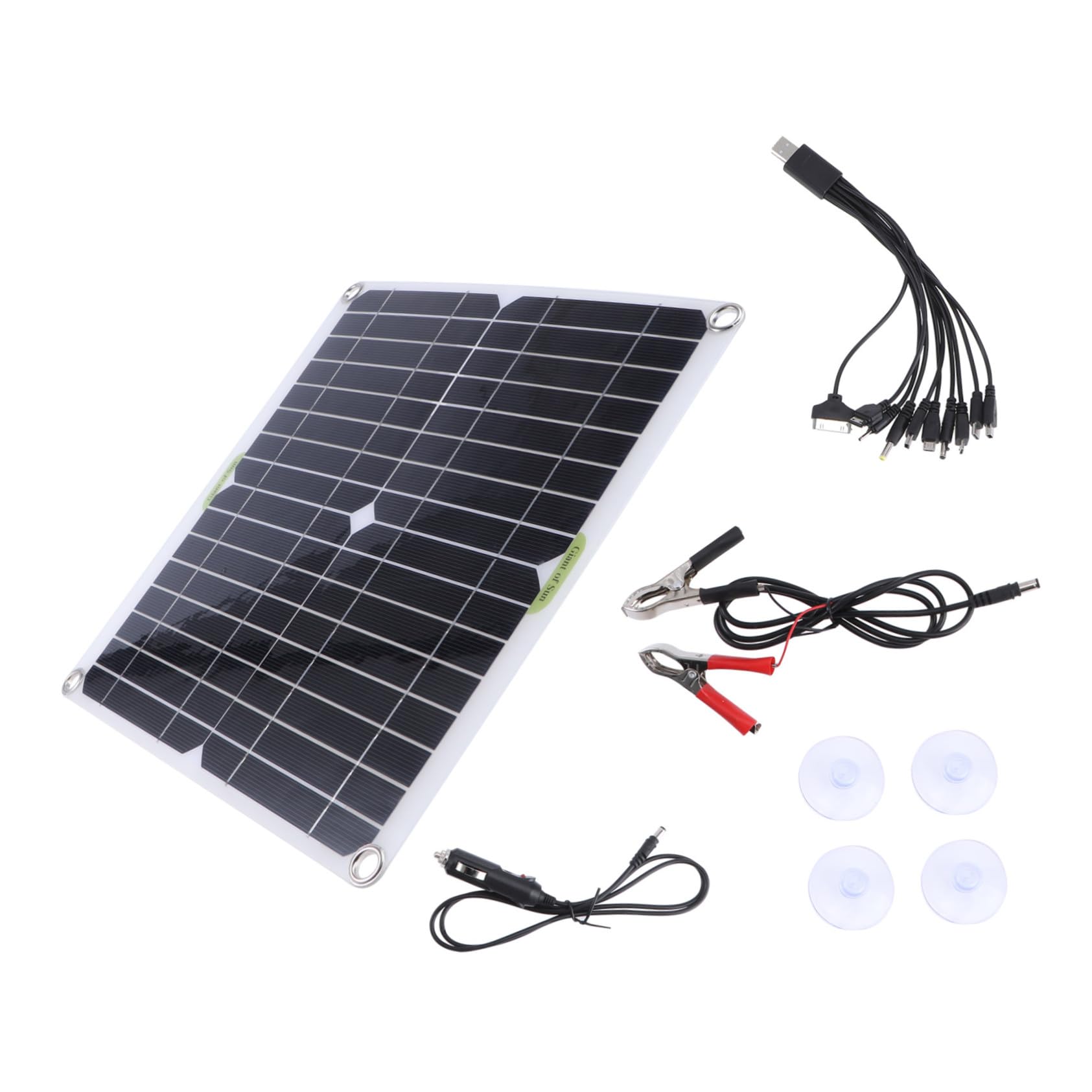 Pannello Solare Monocristallino 200w 12v, Kit Nero