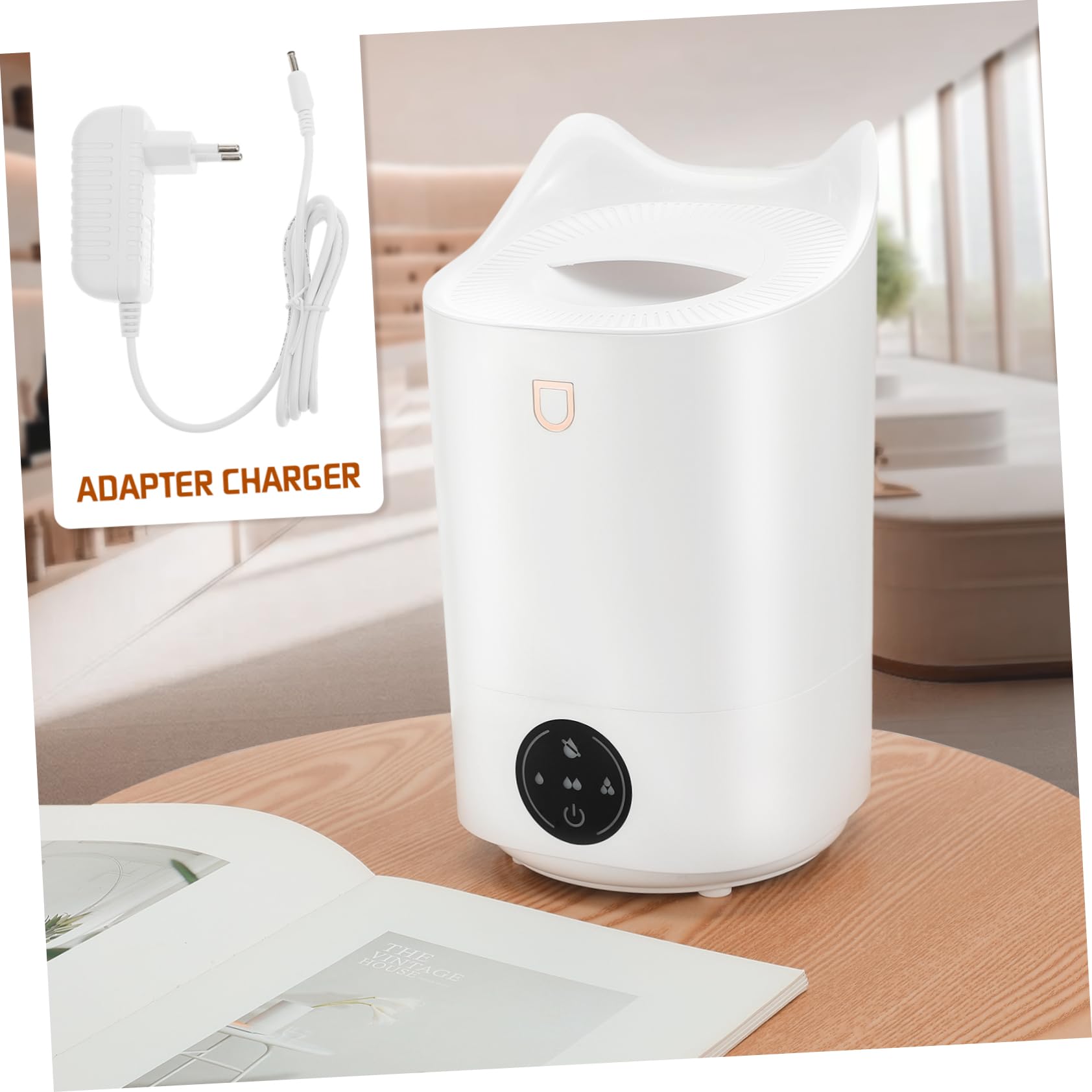 Umidificatore 3.1l Bianco in Plastica per Scrivania e Ufficio | Portatile, Funzionamento Silenzioso, Design Minimalista, Adatto All’uso su Tavolo