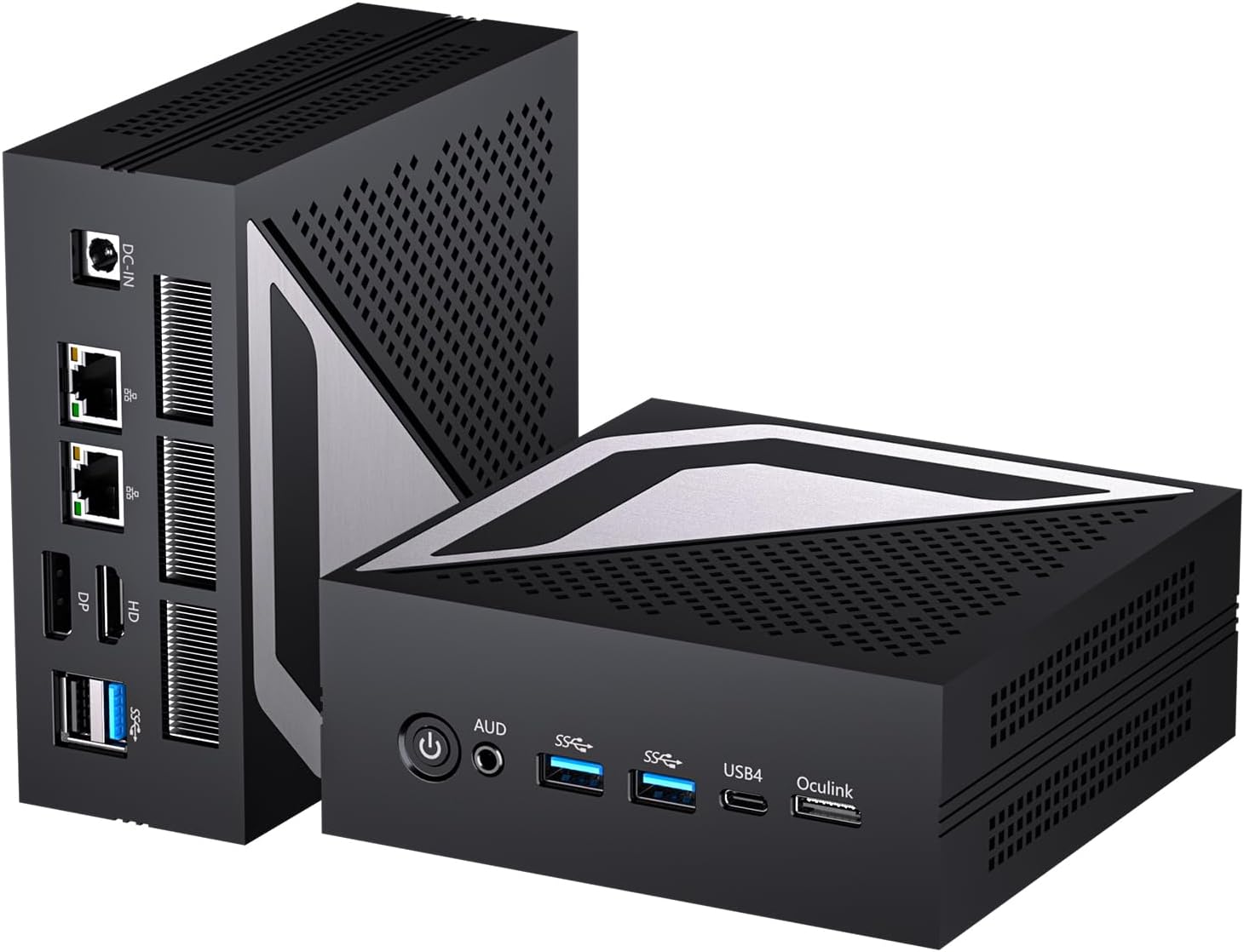msecore Mini PC, Ryzen AI 9 HX 370(12 Cores, Up to 5.1GHz), 32G DDR5 RAM, 512G PCIE4.0 SSD, 2 * 2.5G LAN, 1*HDMI, 1*DP, 1*USB4.0, Triple Display, Wi-Fi 6e, VESA, Windows 11 Pro