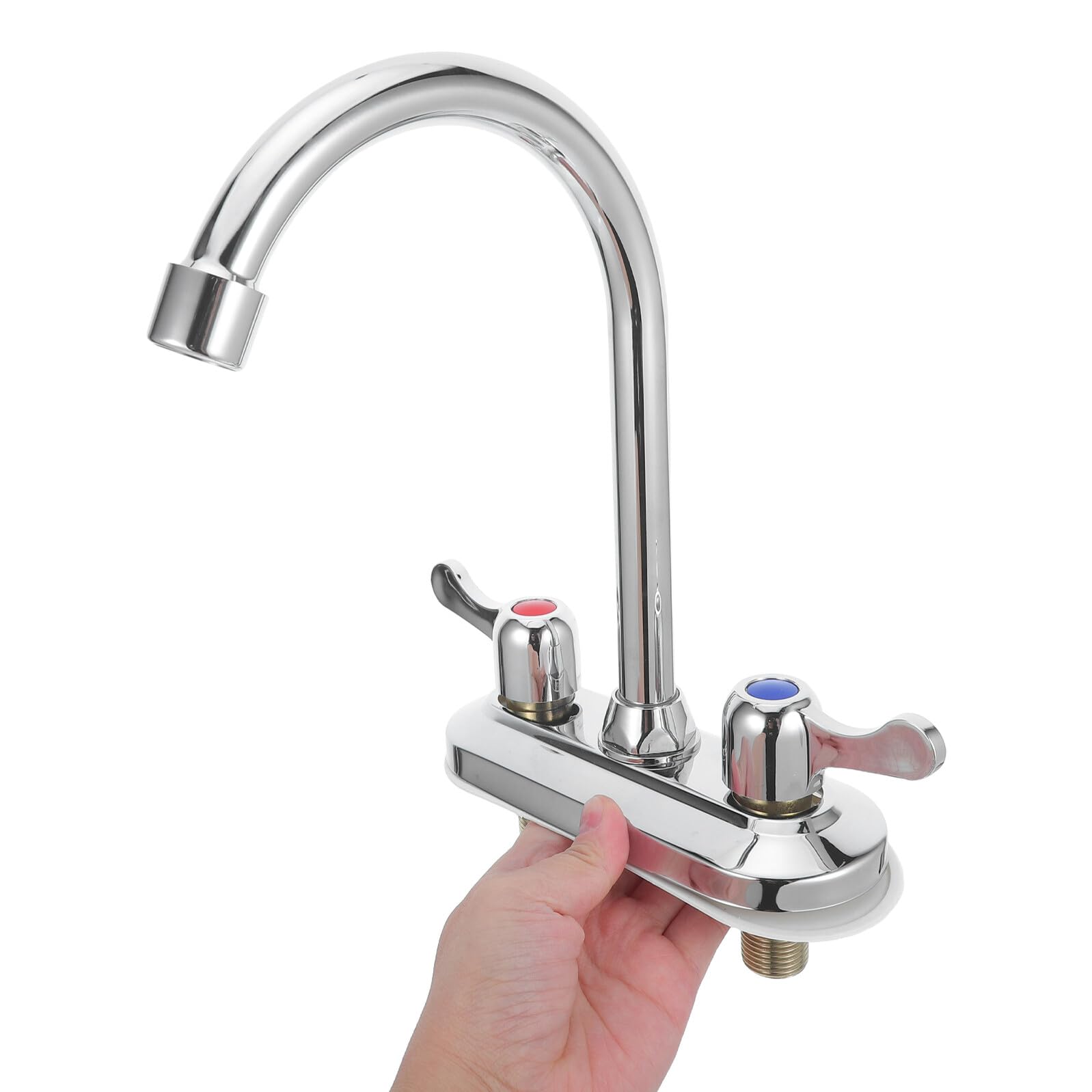ifundom Grifo de Cocina Material Cobre y Acero Inoxidable Control Dual de para Fregadero Resistente al Desgaste Adecuado para Campers y Rv