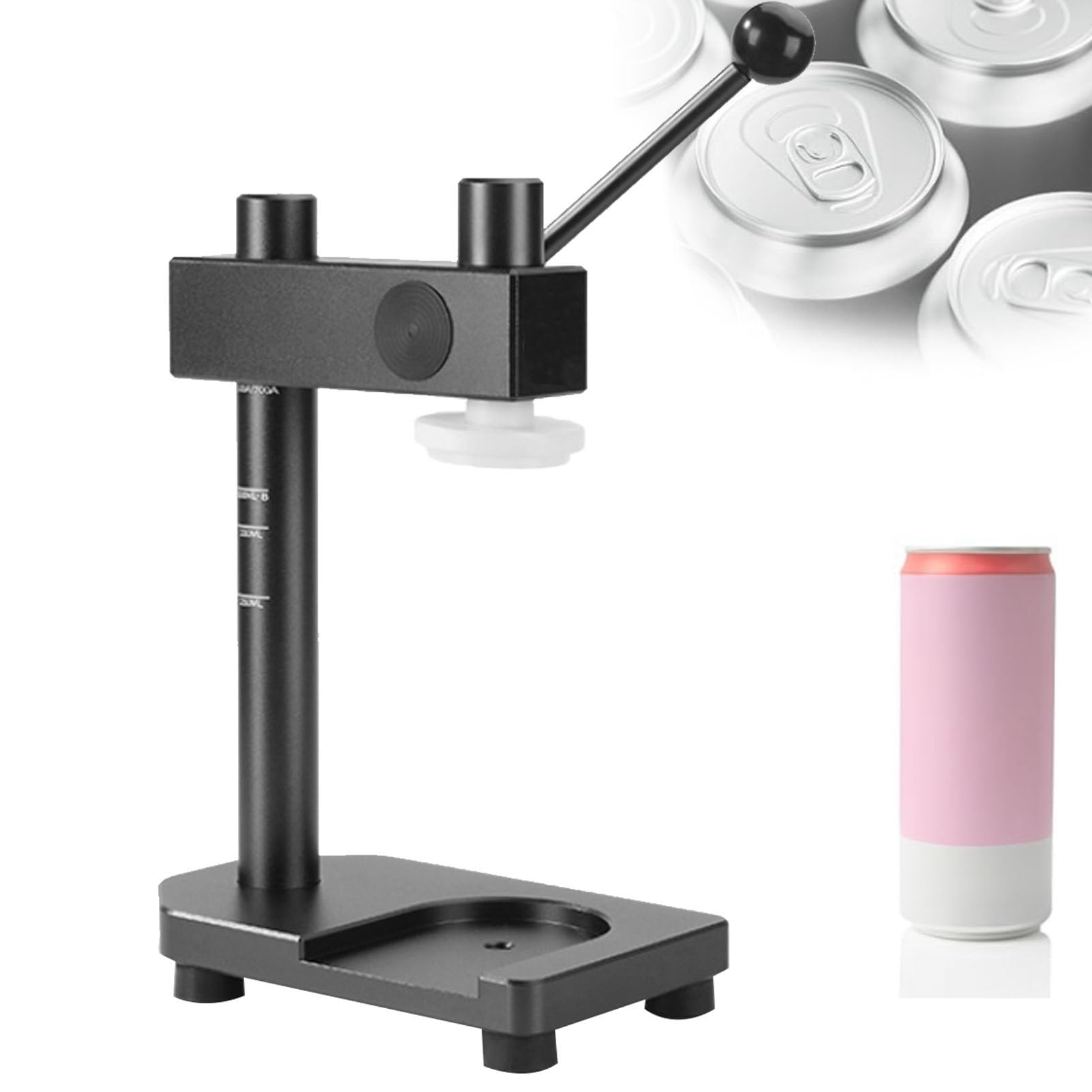 Manual Can Sealer - Vacuum Can Sealing Machine for Canned Food, Milk, Tea, Coffee, Jars, and Pet Bottles - Hand Tool for Sealing