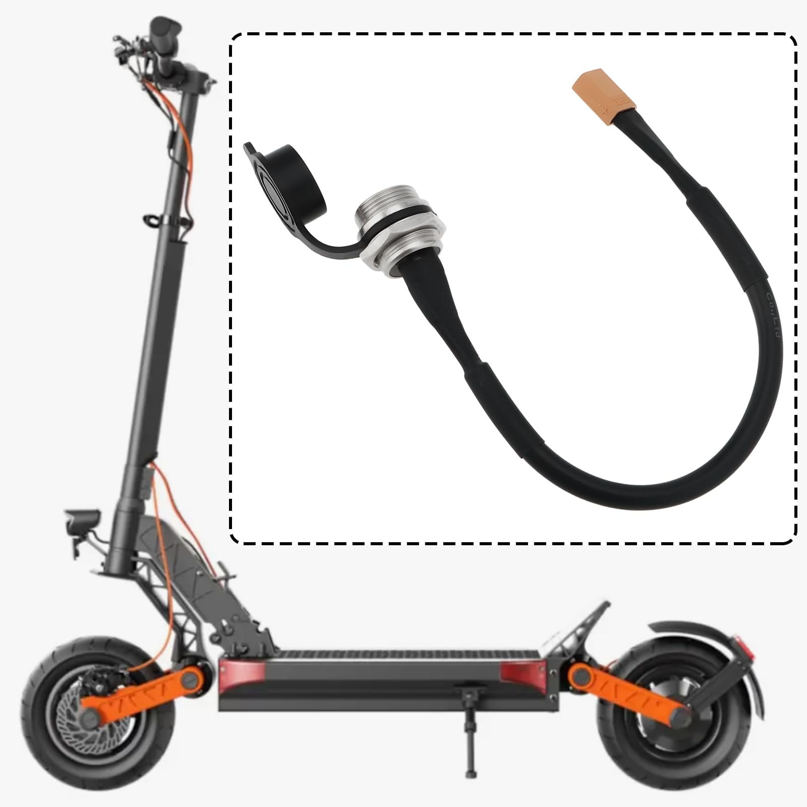The Lord of the Tools Câble de Charge GX16 vers XT30 pour Scooter électrique Compatible avec Joyor Y8-S