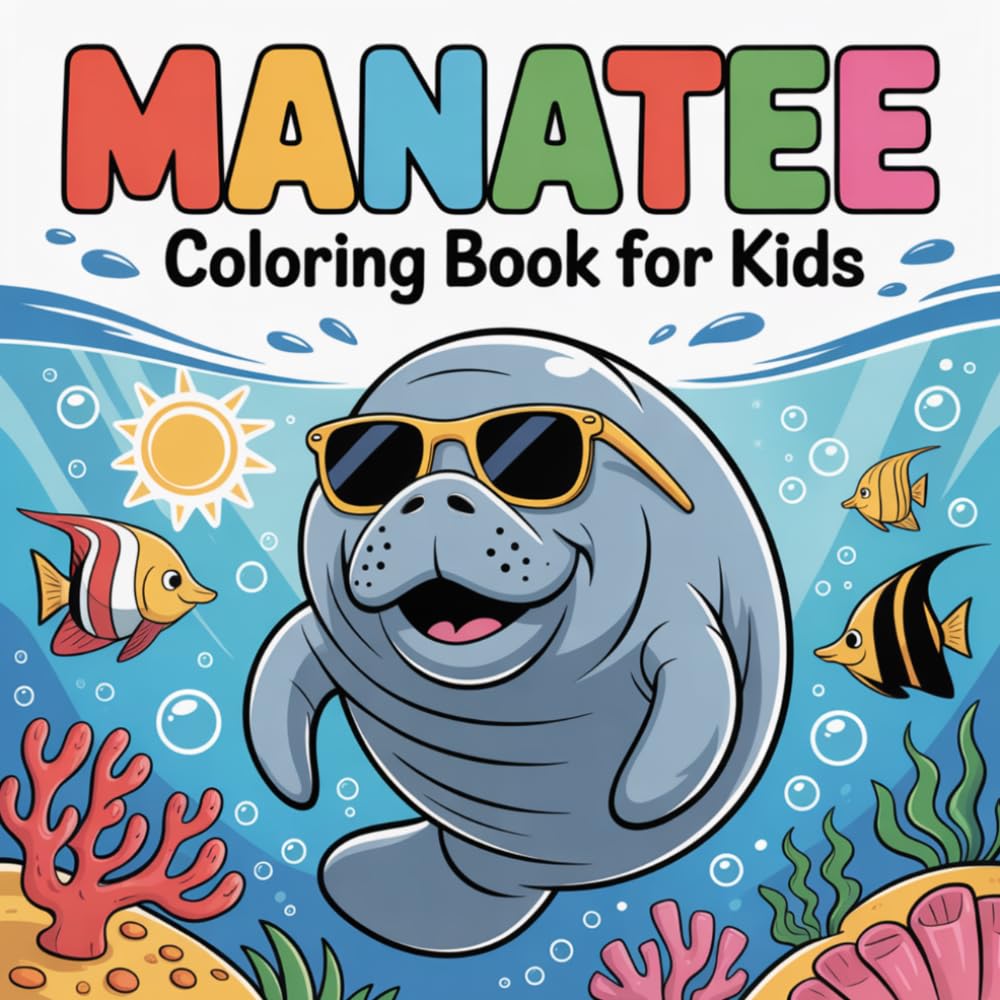 Manatee Coloring Book for Kids Ages 2 to 12: Bold and Easy Fun Pages with Cute Manatees Ocean Adventures Sea Animals and Simple Designs