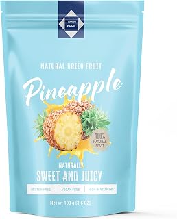 ThongpoonFood Natural Dried Pineapple - Premium Thai, Sweet Juicy Chewy, Vegan Gluten-Free Snack, High Vitamins, 3.5oz Authentic Tropics