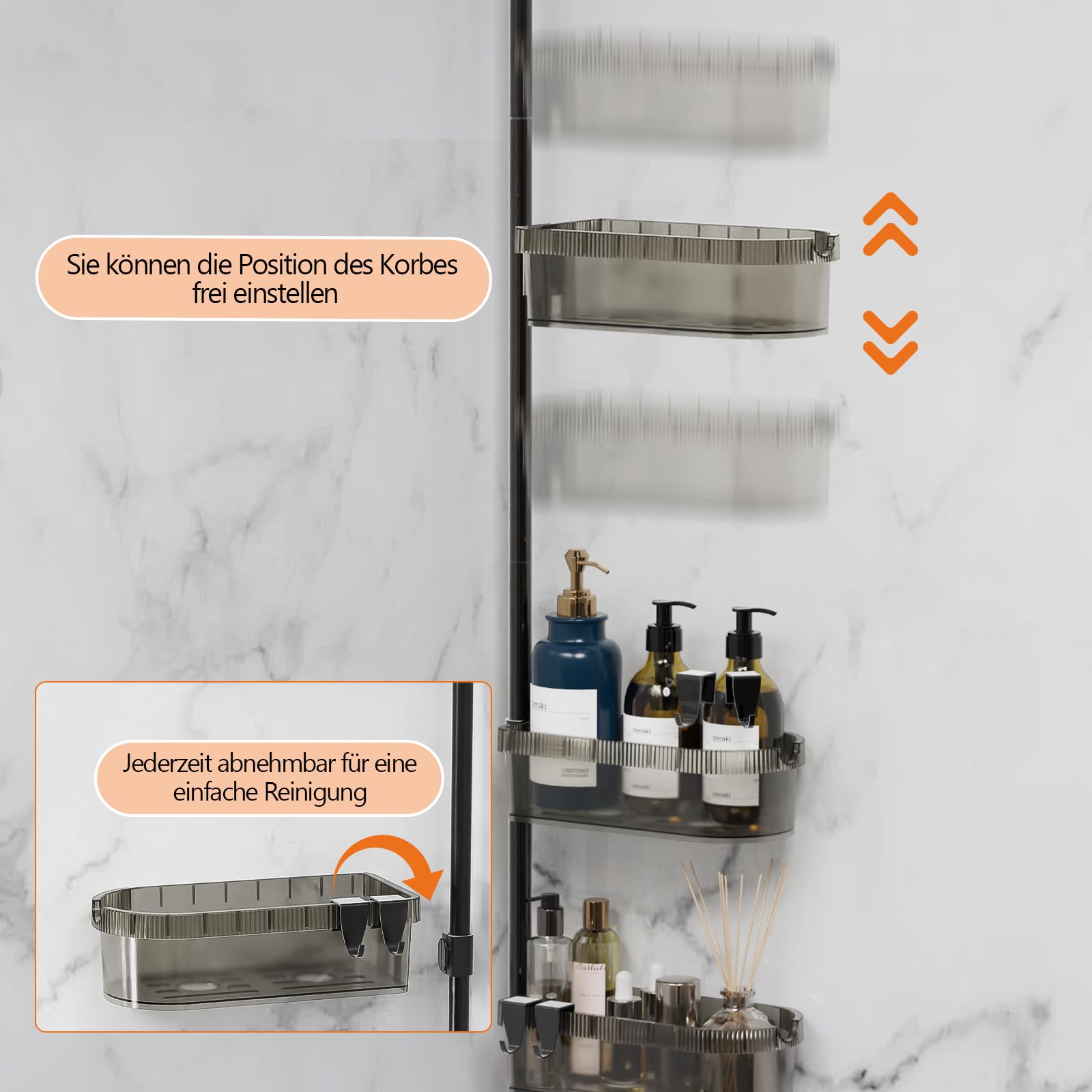 Mensola a muro per doccia senza forare la doccia Bestlock - Compactor