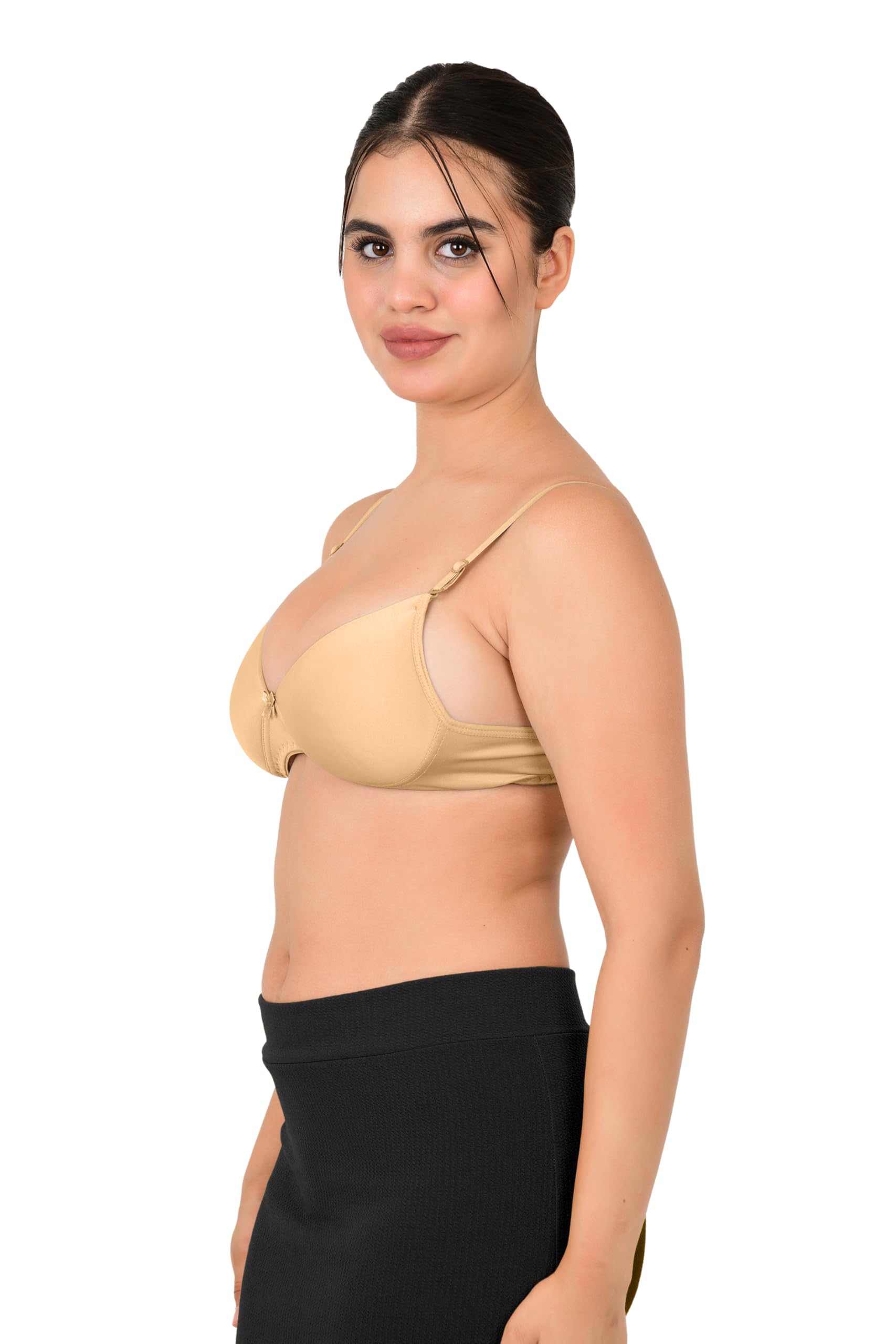 Women Push-up Heavily Padded Bra (Nude, Size-34)-image-11