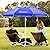 AMMSUN Portable Umbrella with Stand, 6.5ft Sun Shade Umbrella with Stand, Premium Lightweight Standing Umbrella for Sporting Games, Instant Sun Protection Patio Umbrella, Easy to Carry, Blue